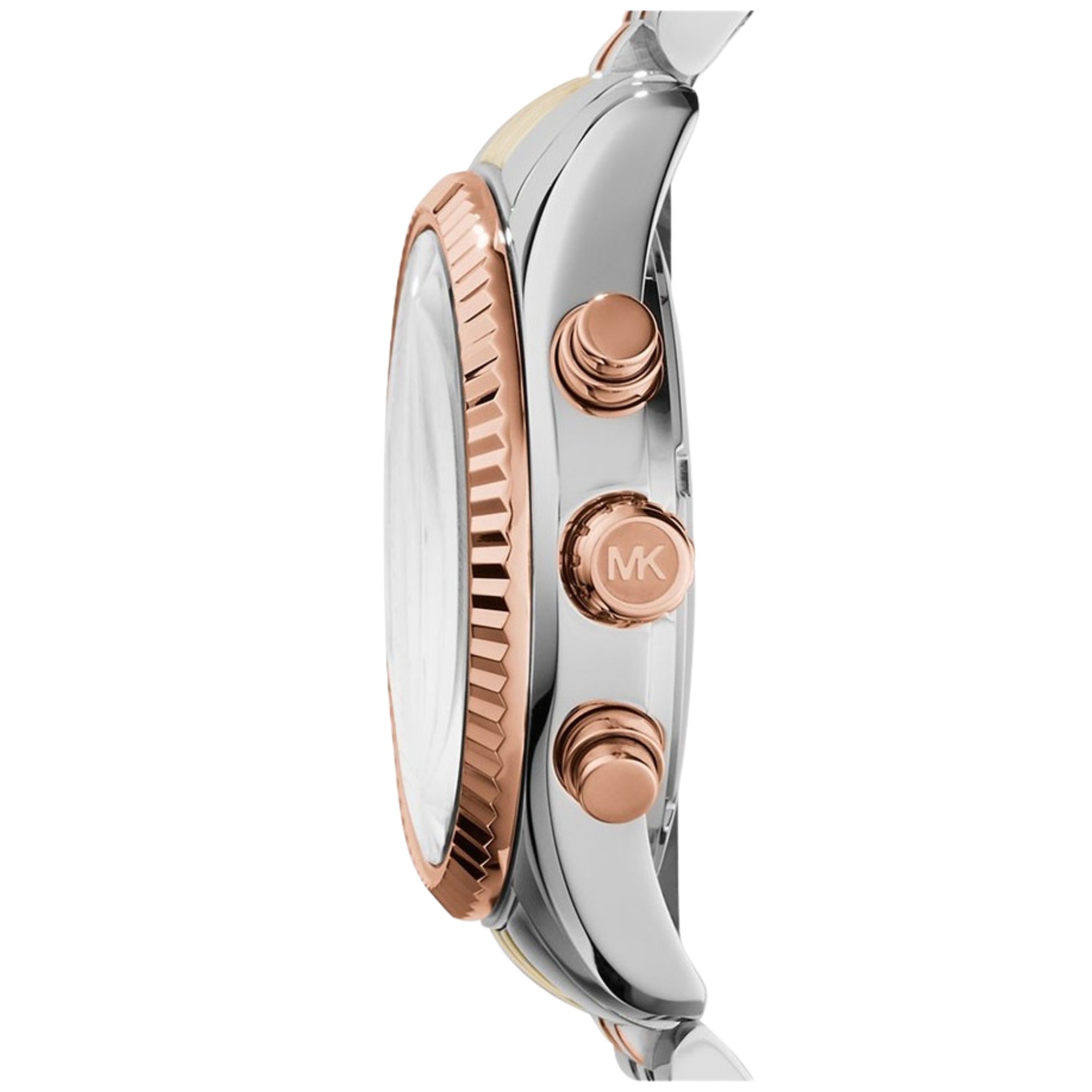 Michael Kors Lexington 38mm Chronograph Silver Dial Steel Ladies Quartz Watch MK5735