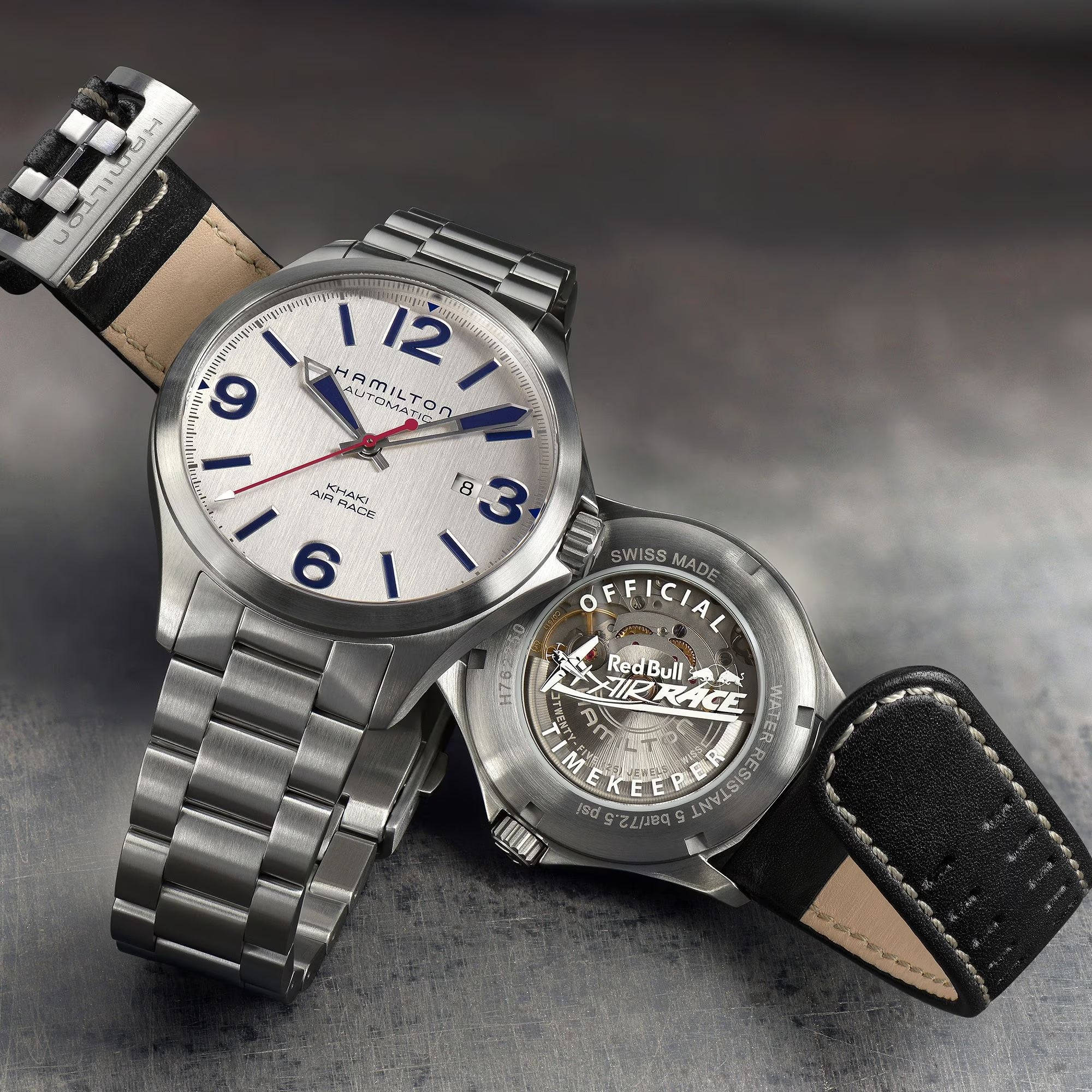 Hamilton Khaki Aviation 42mm Red Bull Air Race Silver Dial Steel Mens Watch H76525151