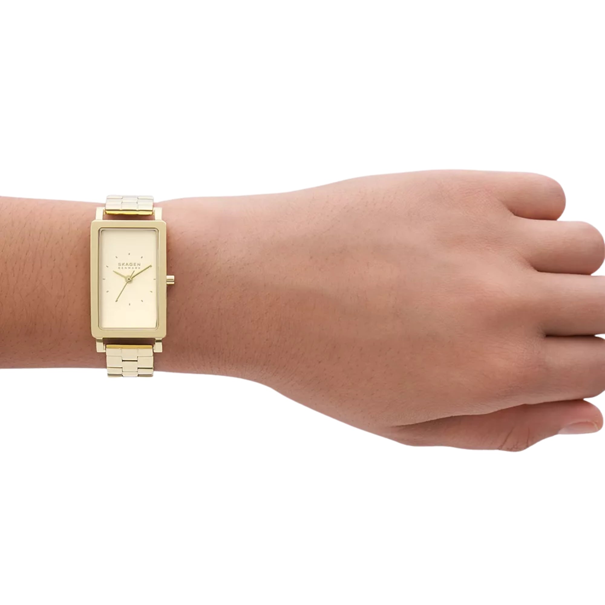 Skagen Hagen Lille Quartz Gold Dial Steel Strap Women's Watch SKW3098