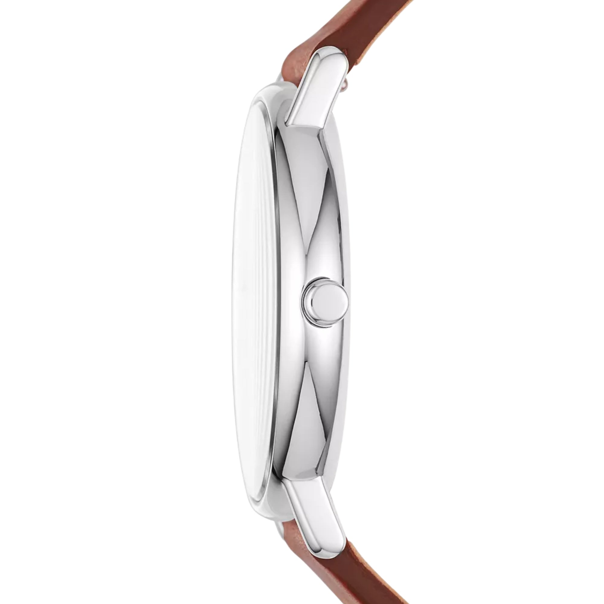 Skagen Signatur Medium Brown Leather Strap Deep Ocean Dial Men’s Watch SKW6355