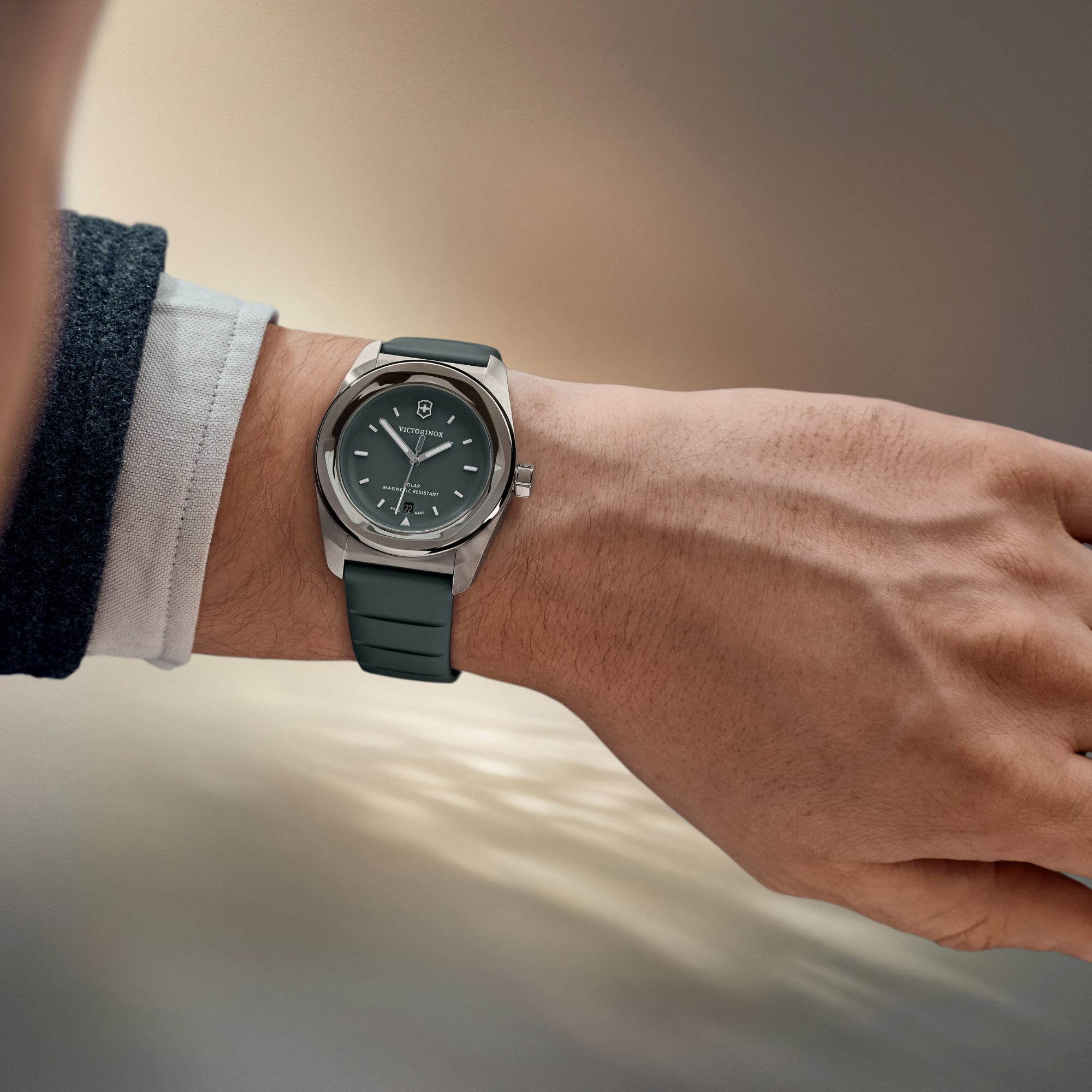 Victorinox Concept One 39mm Solar Storm Dial Rubber Mens Quartz Watch 242052