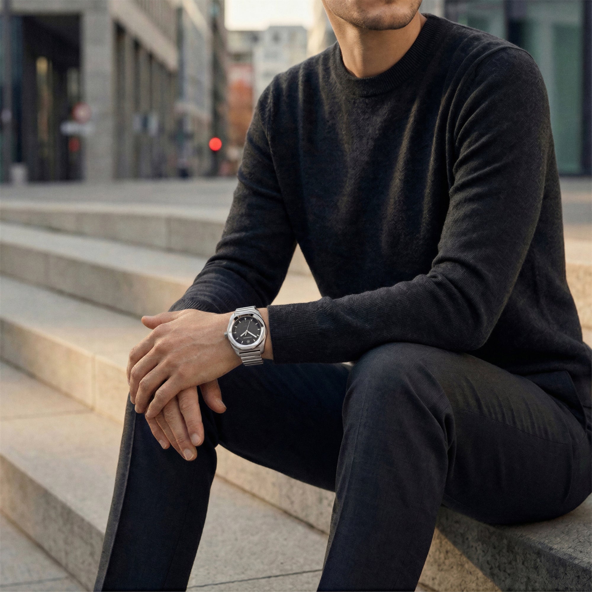 Victorinox Concept One 39mm Black Dial Steel Mens Automatic Watch 242059