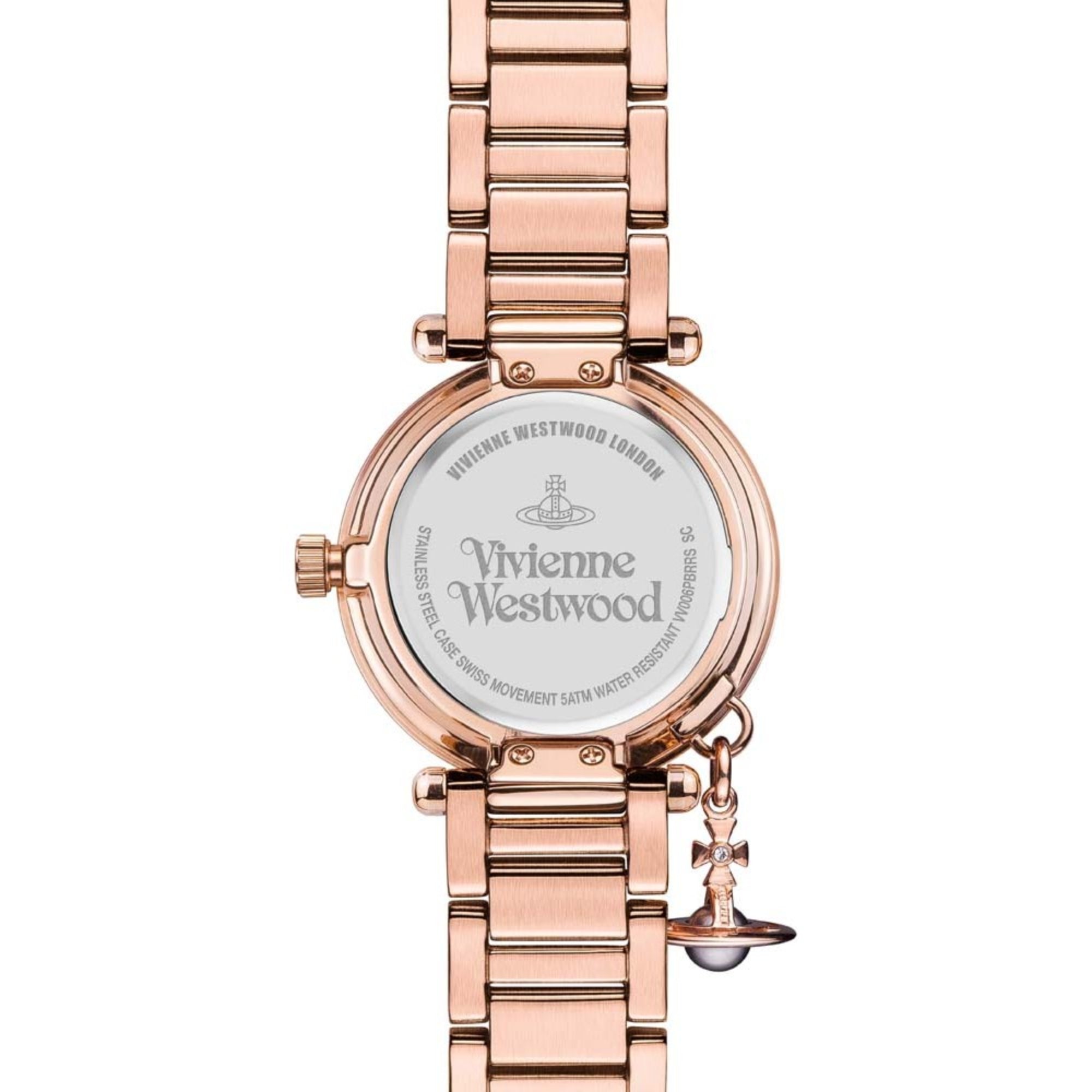 Vivienne Westwood Mother Orb 32mm Mother of Pearl Dial Steel Ladies Quartz Watch VV006PBRRS