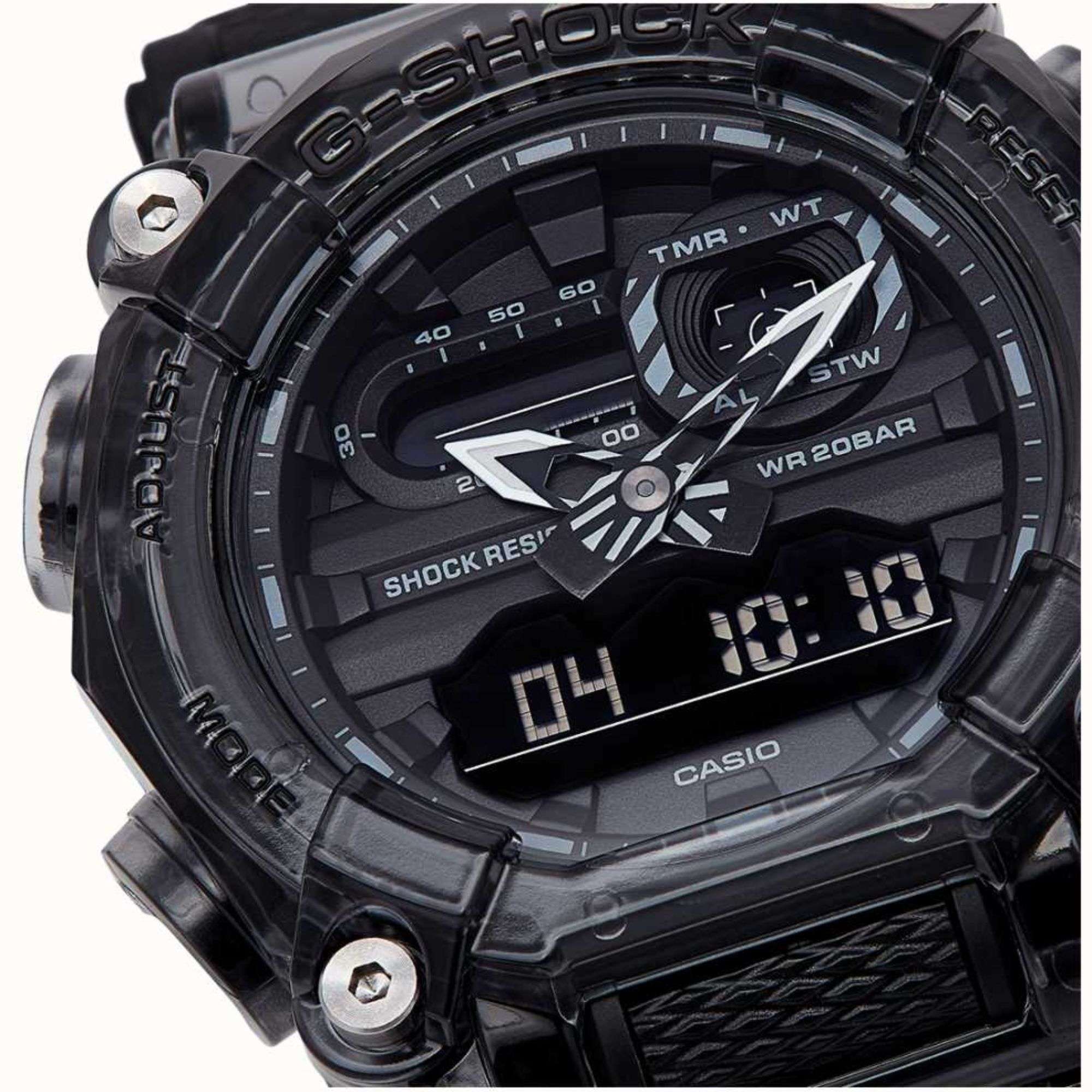 Casio G-Shock Skeleton Series Digital Grey Dial Resin Bracelet Mens Watch GA-900SKE-8AER