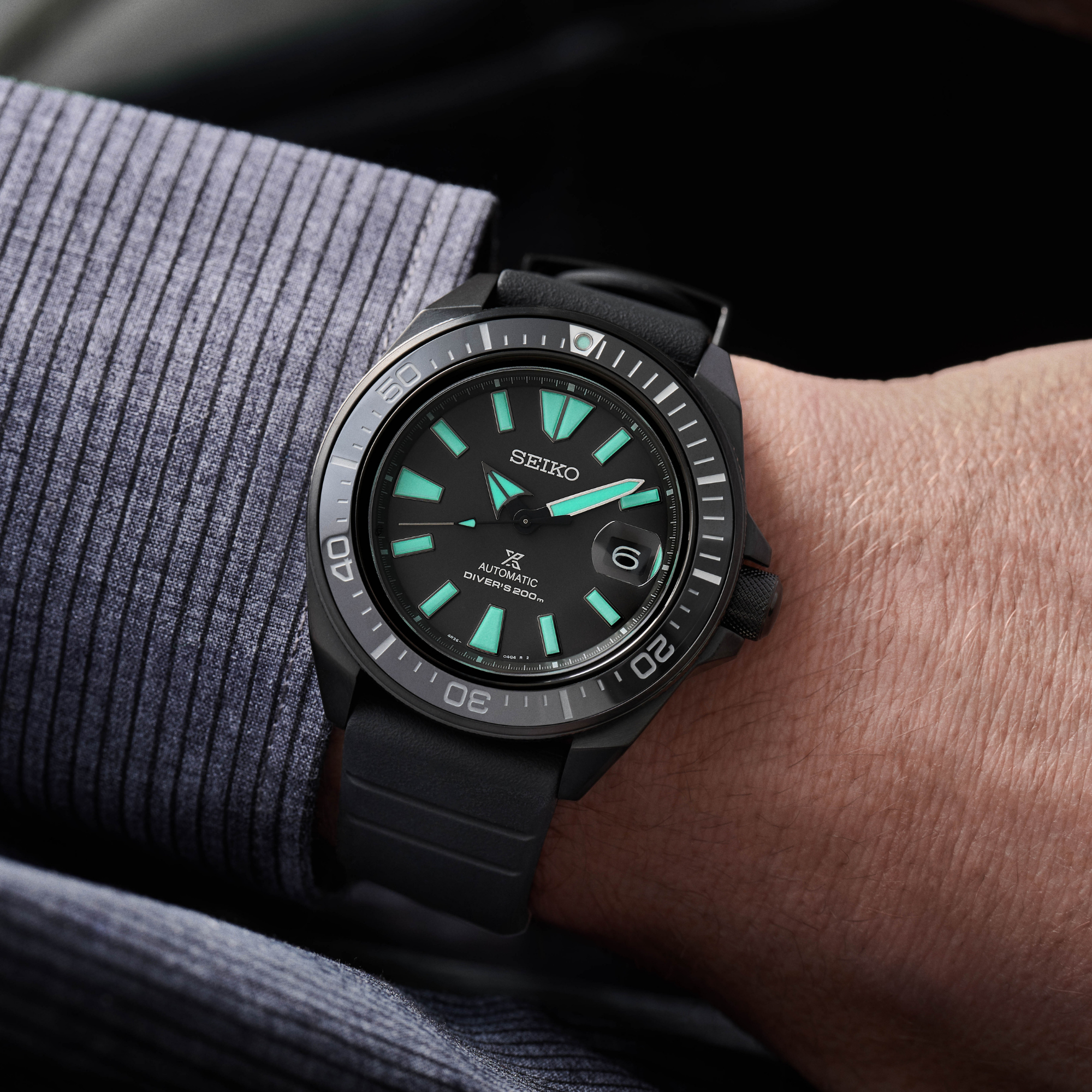 Seiko Prospex Black Series 'Night Vision' King Samurai Automatic Limited Edition Watch SRPH97K1