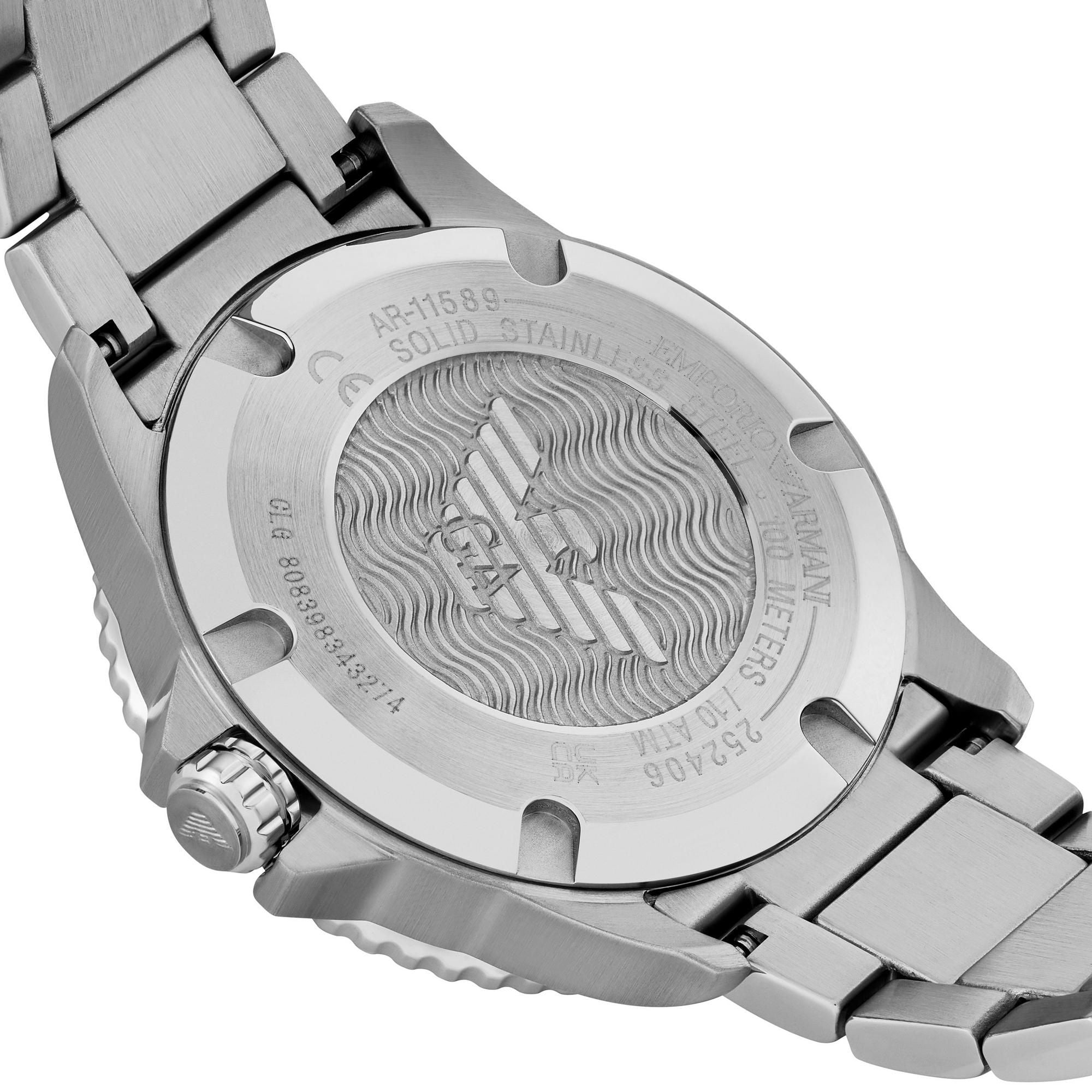 Emporio Armani World Explorer GMT Dual Time Black Dial Men's Watch AR11589
