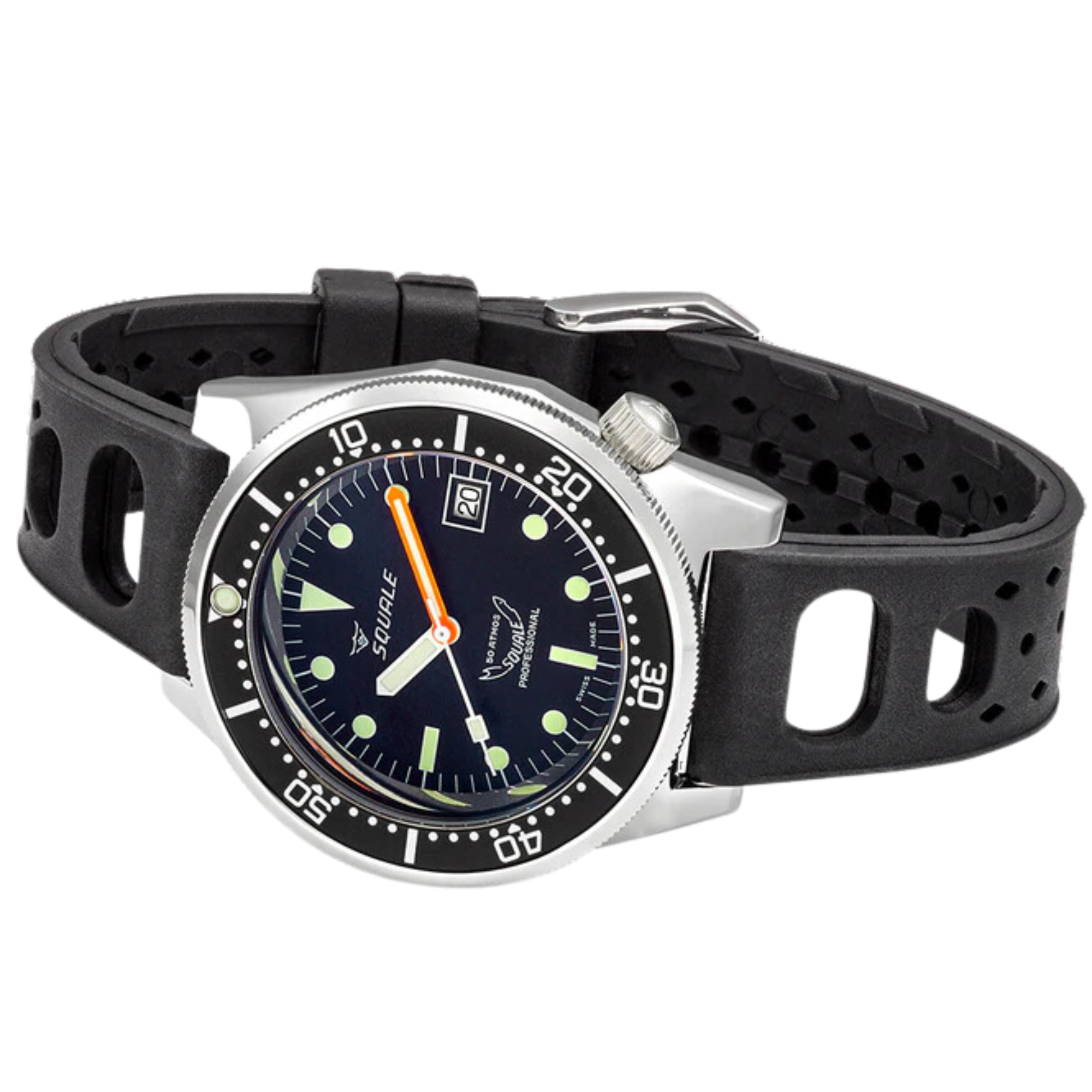 Squale Super-Squale Automatic Grey Dial Milanese Stainless Steel Bracelet Men’s Watch SUPERSSG.AC