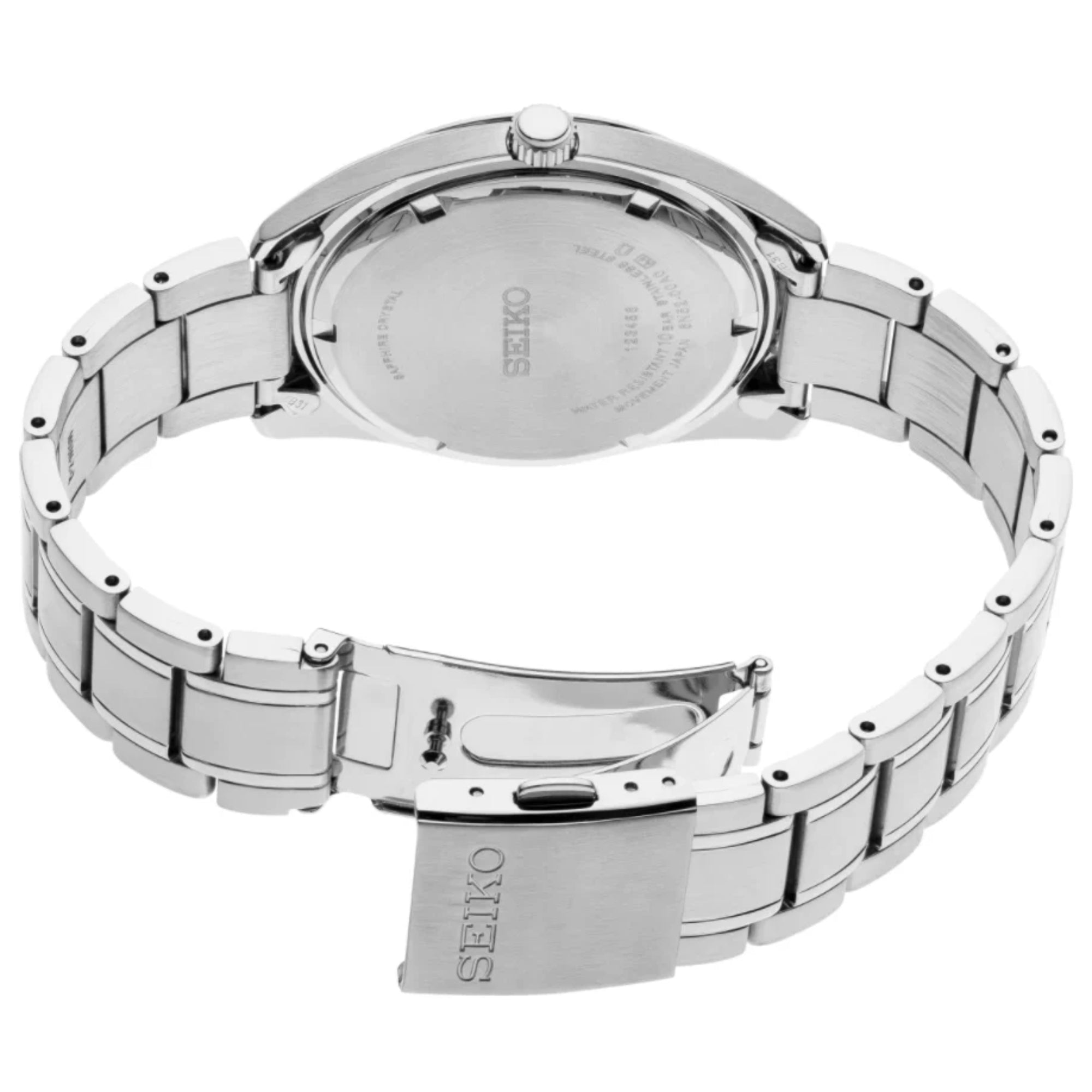 Seiko Conceptual Quartz Silver Sunburst Dial Steel Strap Men's Watch SUR307P1