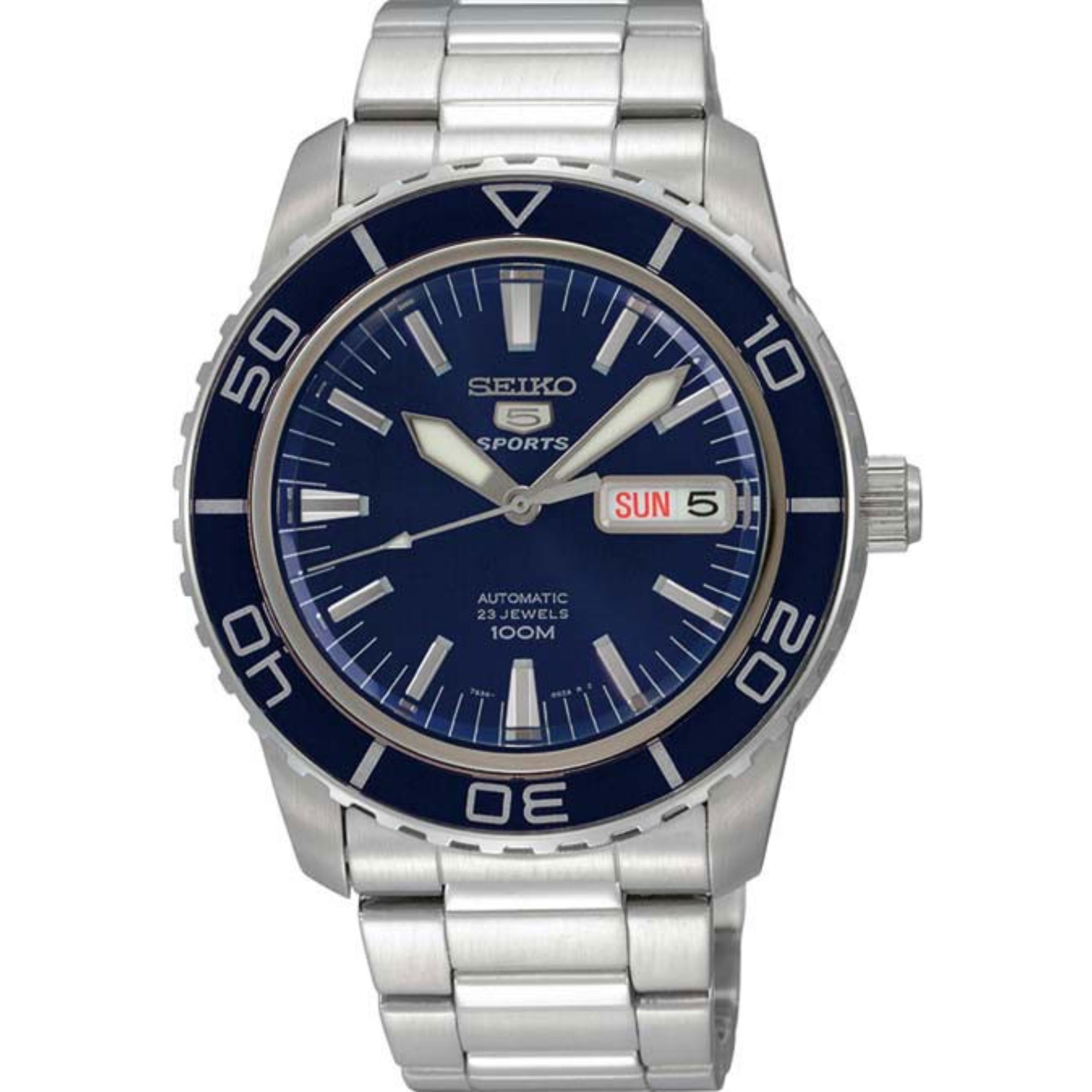 Seiko 5 Sports Automatic Blue Dial Stainless Steel Men's Watch SNZH53K1