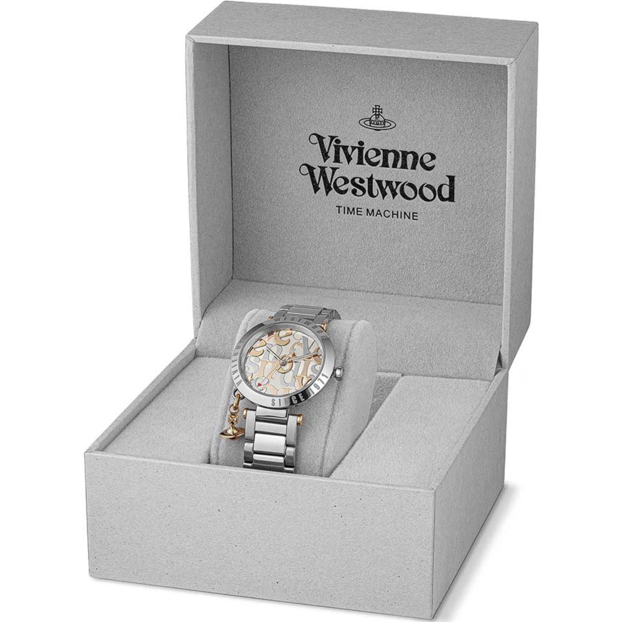 Vivienne Westwood Orb Logomania Silver Dial Steel Strap Women's Watch VV315WSSL