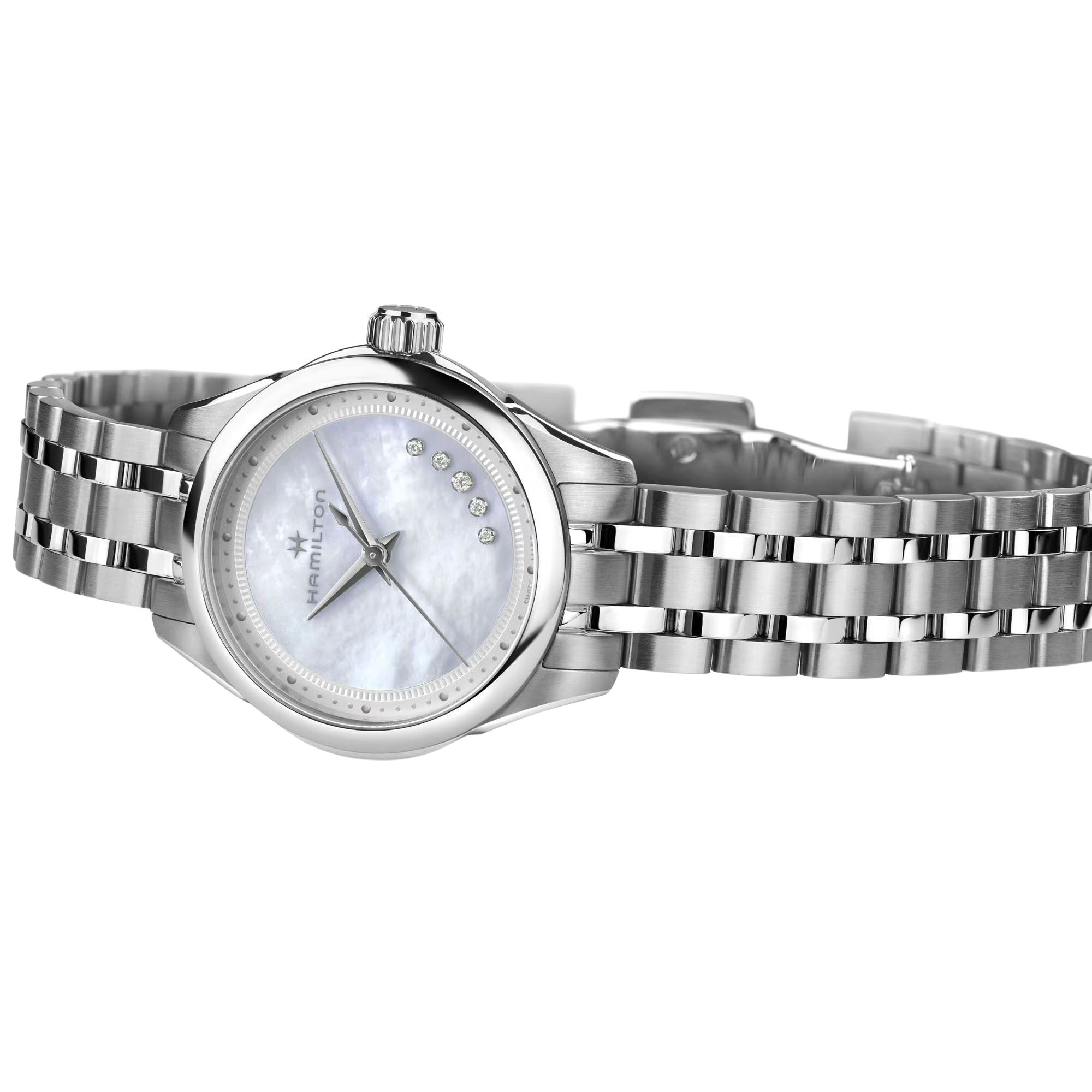 Hamilton Jazzmaster 26mm Mother of Pearl Dial Steel Womens Quartz Watch H32111190