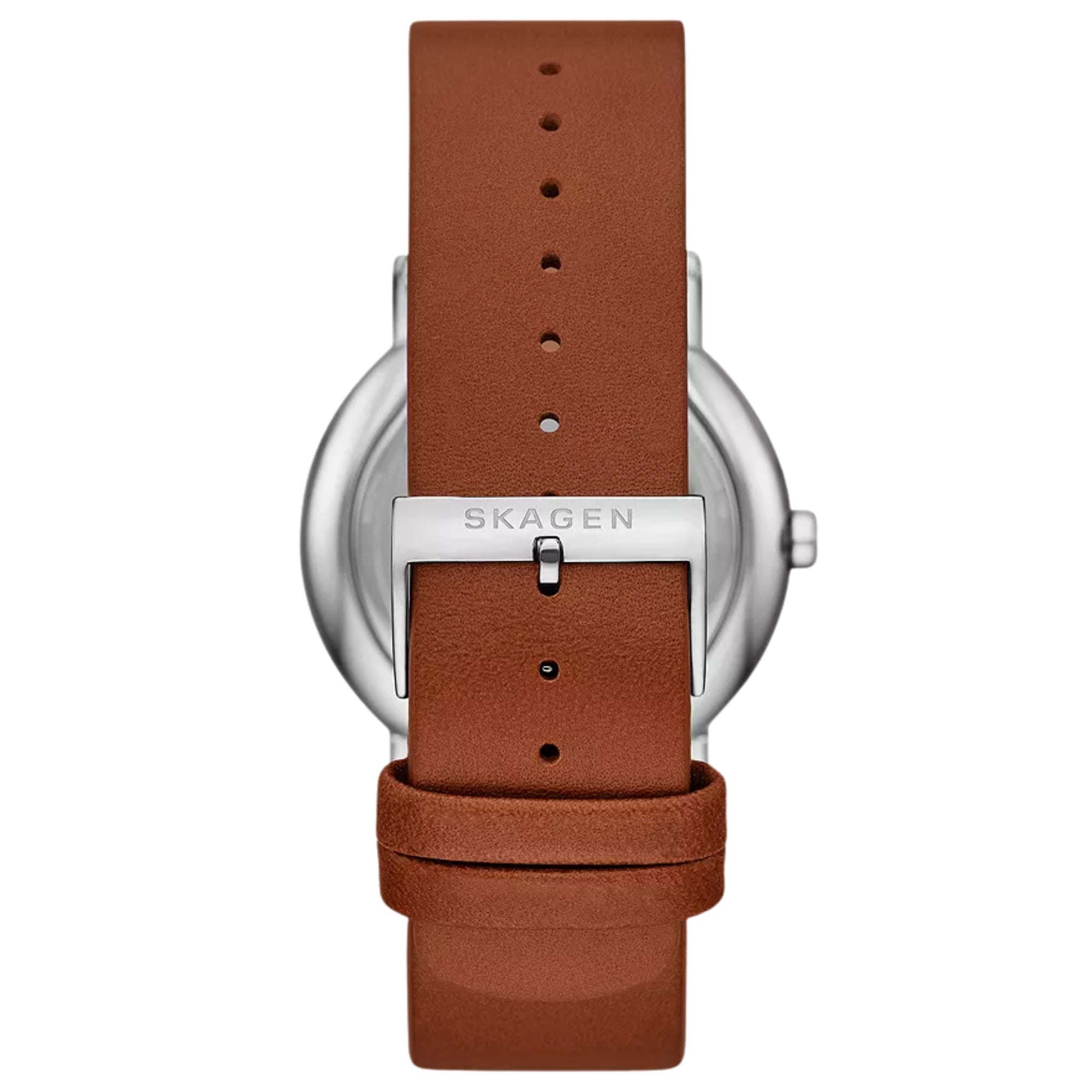 Skagen Signatur Multifunction Cream Dial Leather Strap Men's Watch SKW6942