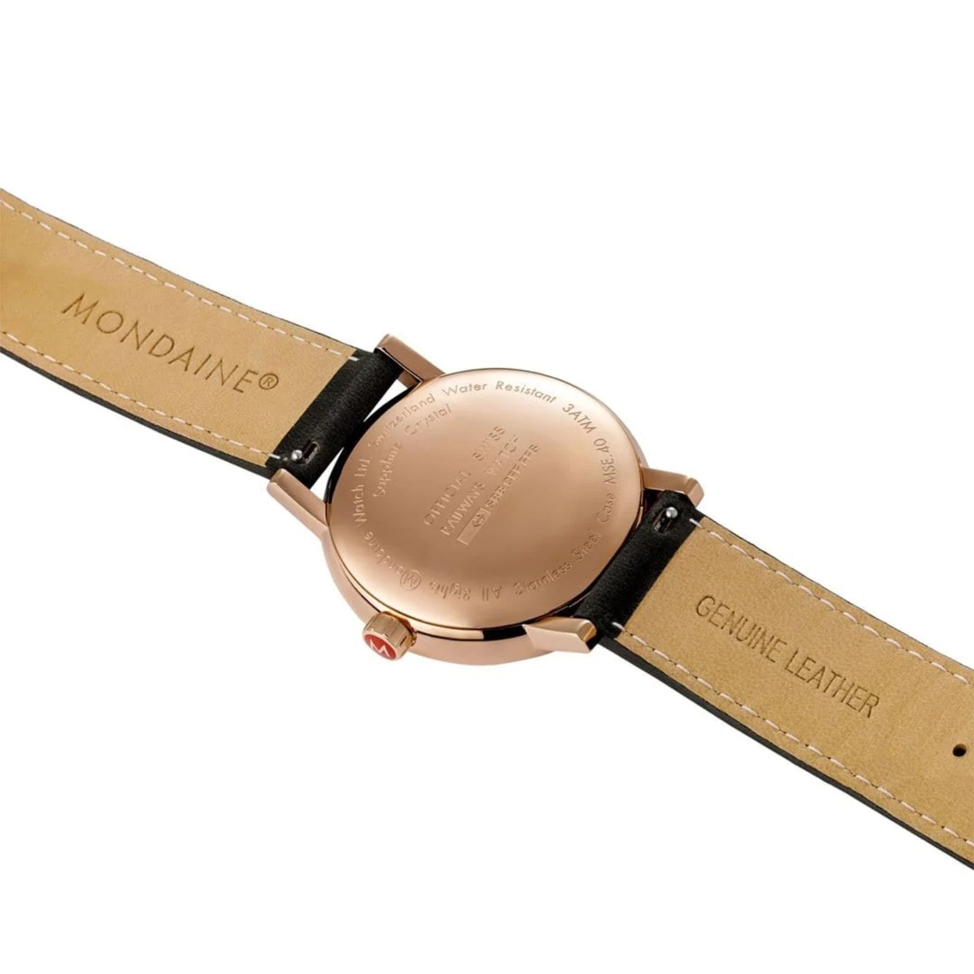 Reloj Mondaine EVO2 Quartz de 40 mm con esfera blanca y correa de cuero MSE.40112.LB