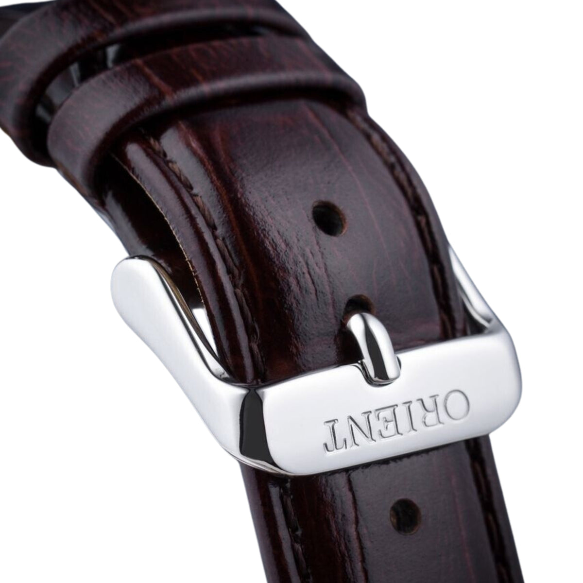 Orient Bambino 40,5 mm Bordeaux Zifferblatt Leder Herren Automatik Uhr RA-AK0705R30B