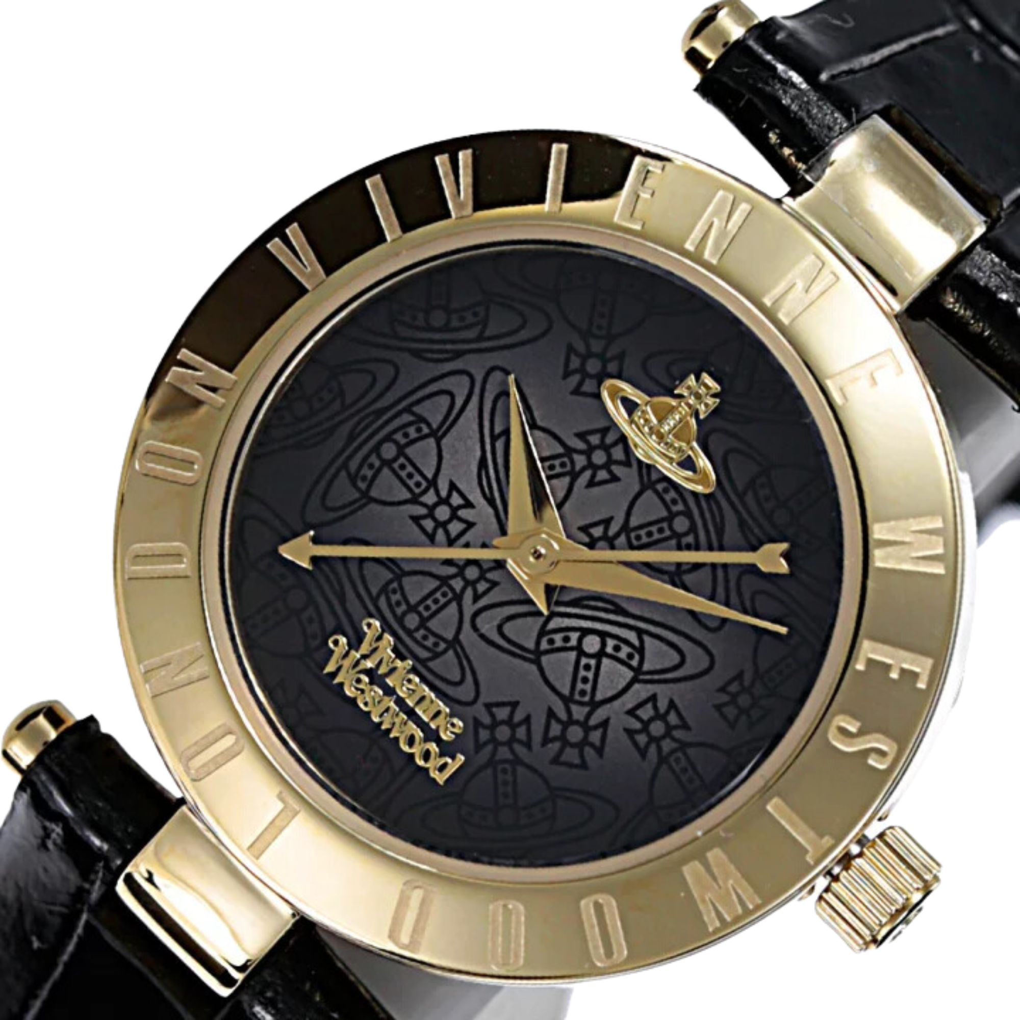 Vivienne Westwood Exclusive Westbourne II Quartz Black Dial Black Leather Strap Ladies Watch VV092BKBK