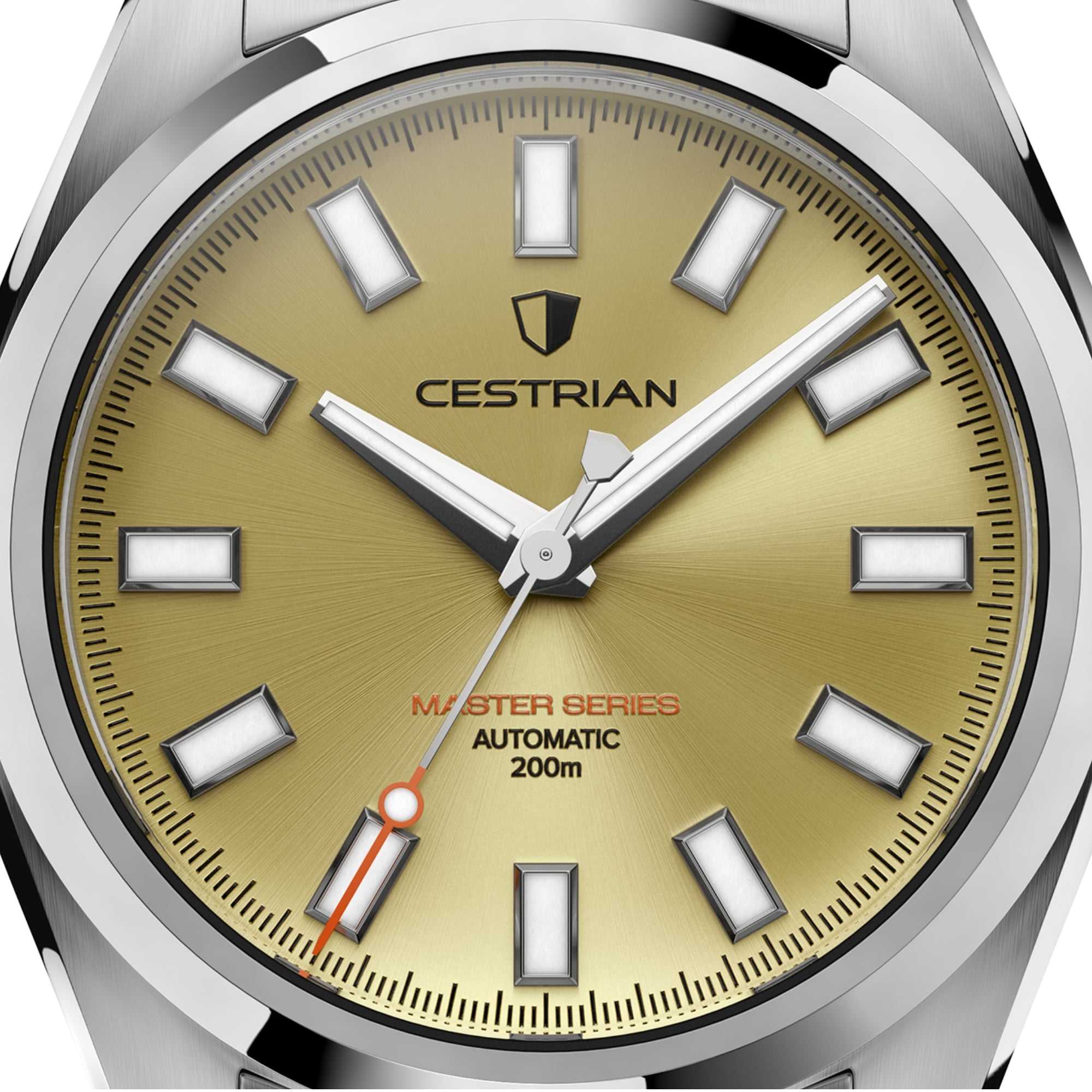 Cestrian Master Series V3 Champagne Dial Steel Bracelet Automatic Men's Watch CM-CH001