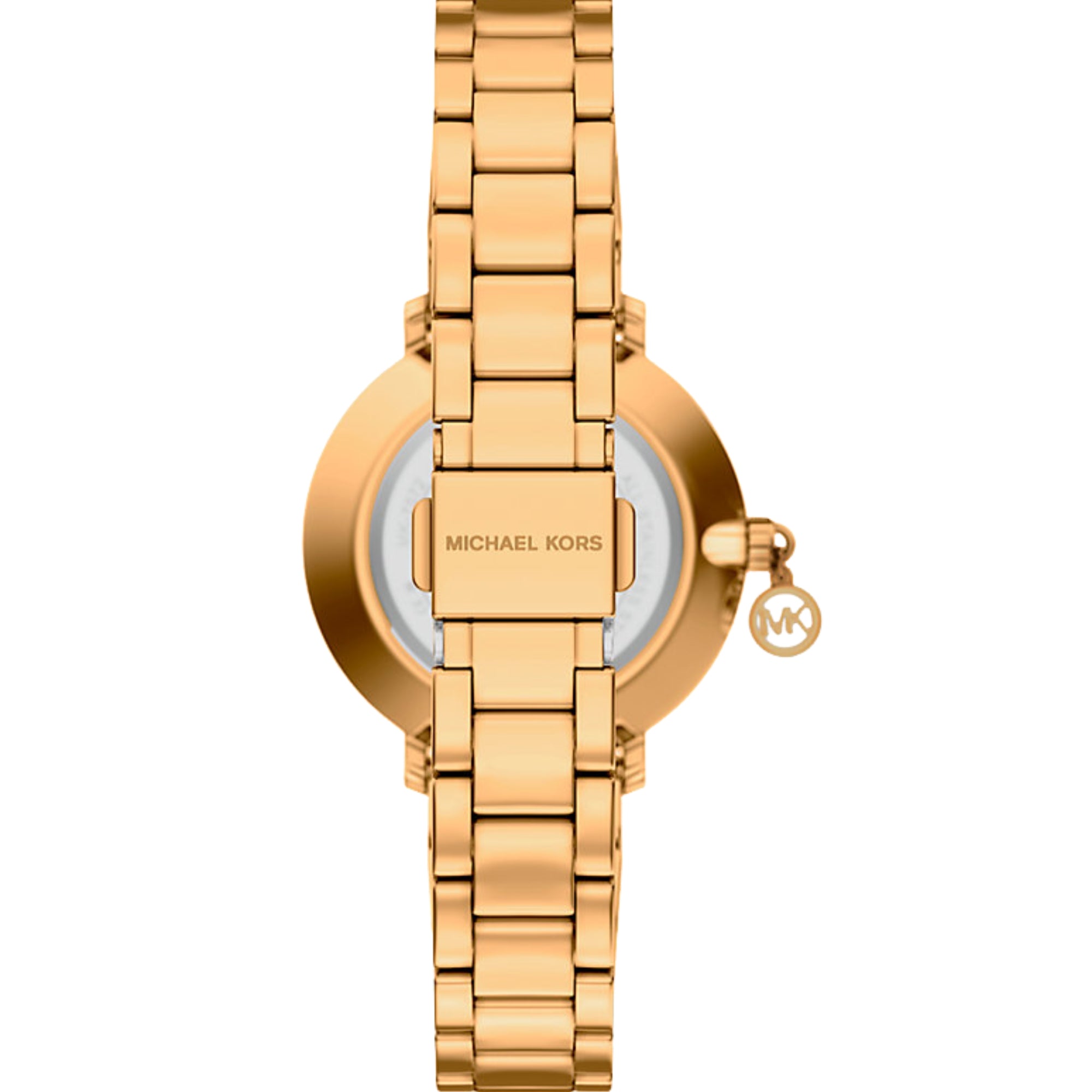 Michael Kors Mini Pyper Pave Gold Dial Steel Strap Women's Watch MK7572