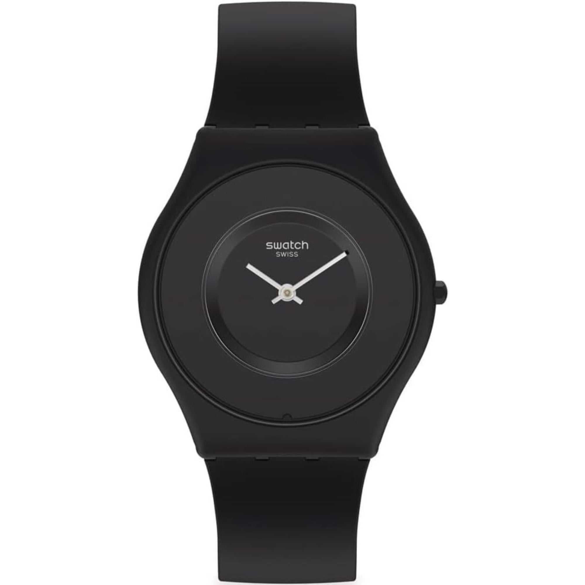 Skin Classic Caricia Negra Quartz Black Dial Black Silicone Strap Ladies Watch SS09B100