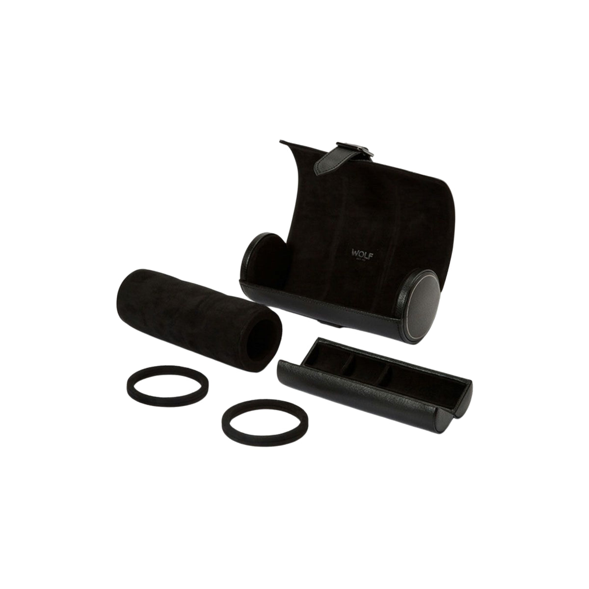 WOLF British Racing Black Triple Watch Roll 792902