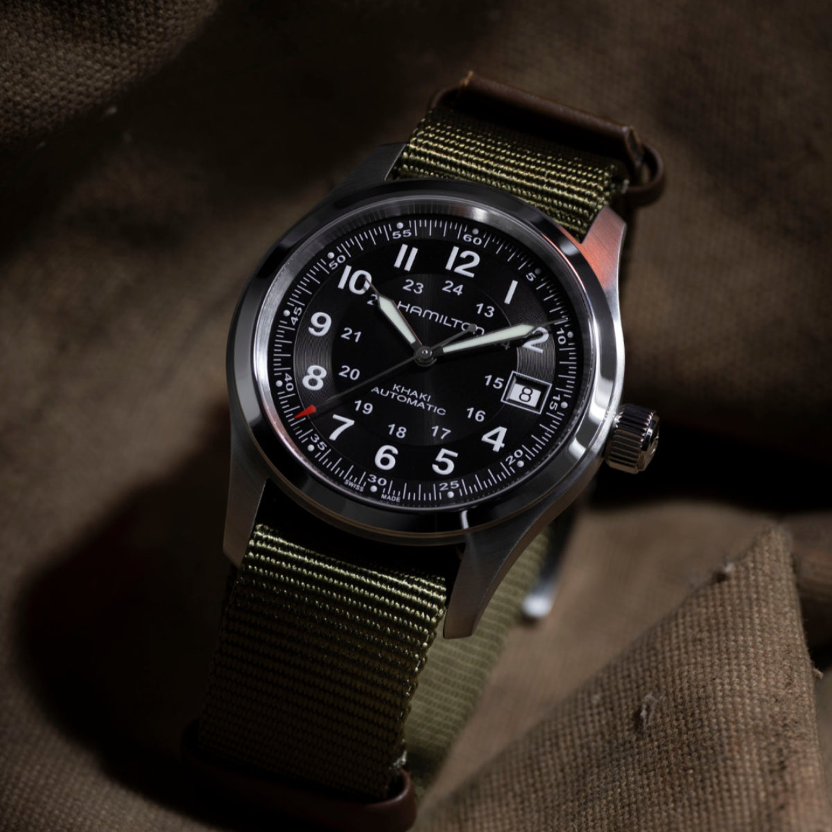 Hamilton x Call of Duty Black Ops 7 Khaki Field Special Edition Black Dial NATO Strap Men's Watch H70475930