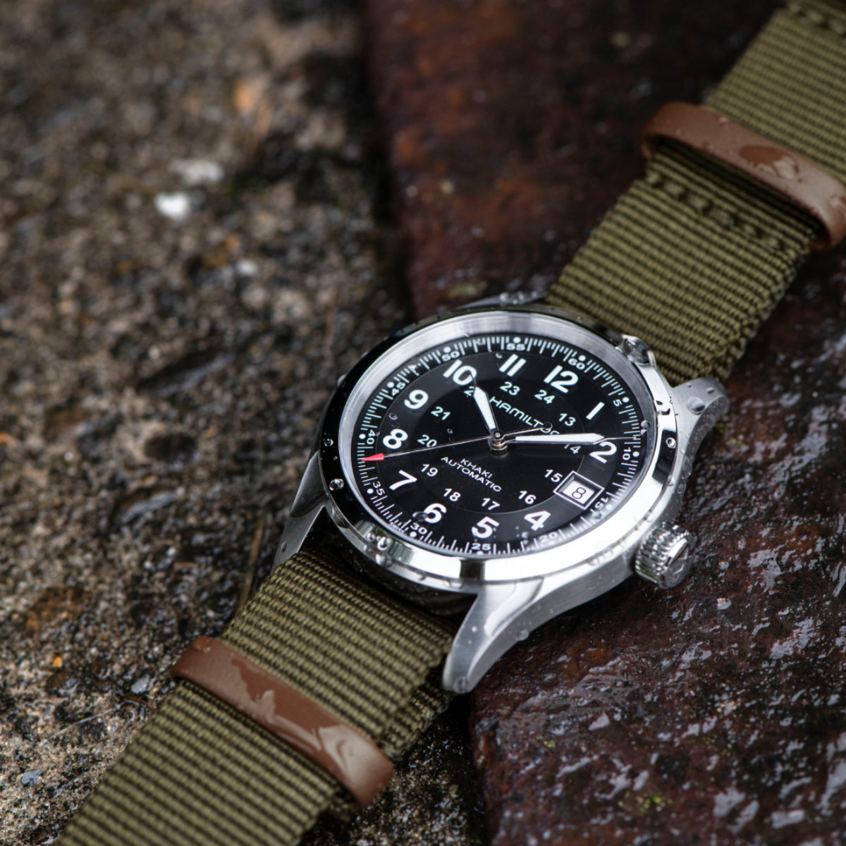 Hamilton x Call of Duty Black Ops 7 Khaki Field Special Edition Black Dial NATO Strap Men's Watch H70475930