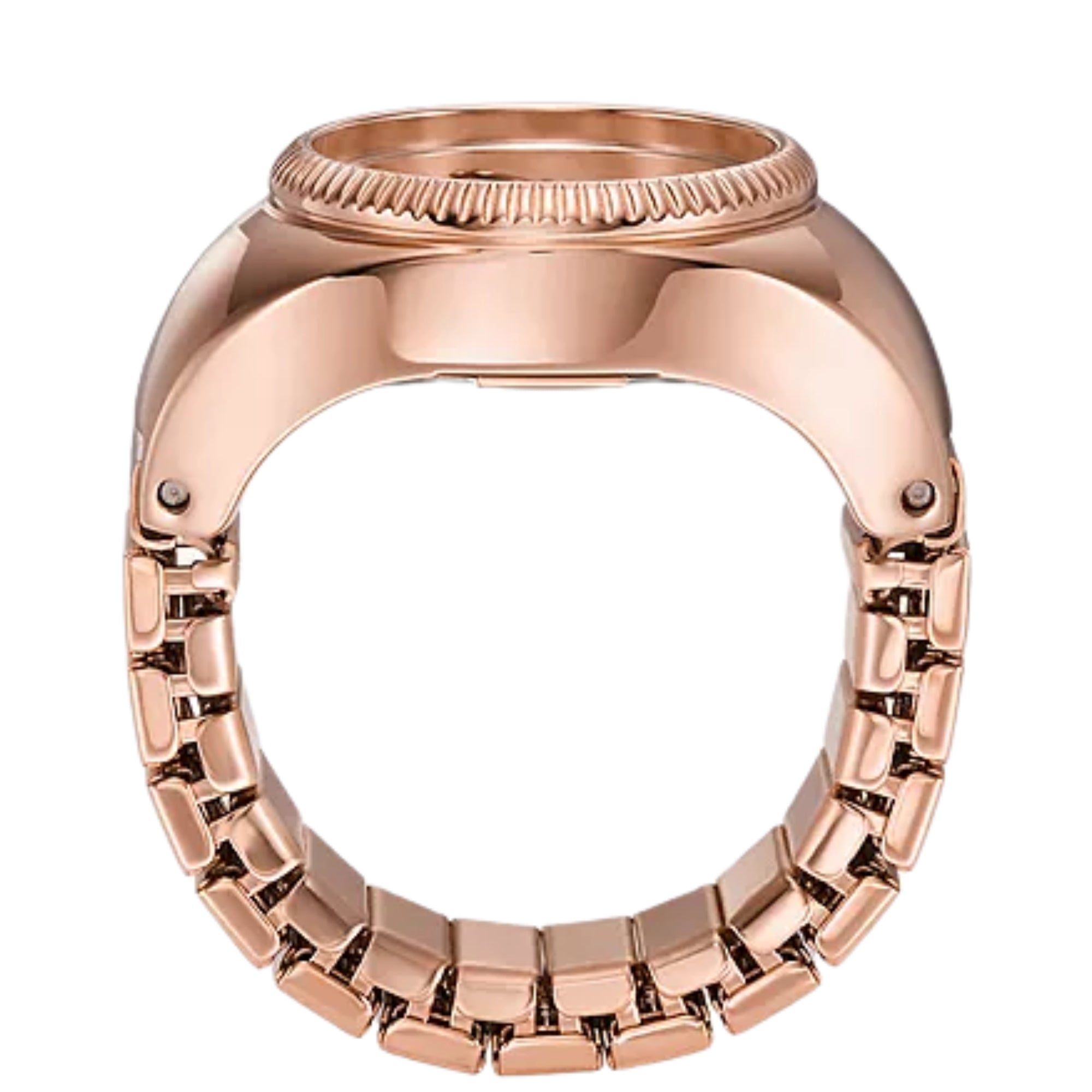 Fossil 15mm Rose Gold Dial Steel Ladies Quartz Watch Ring ES5247