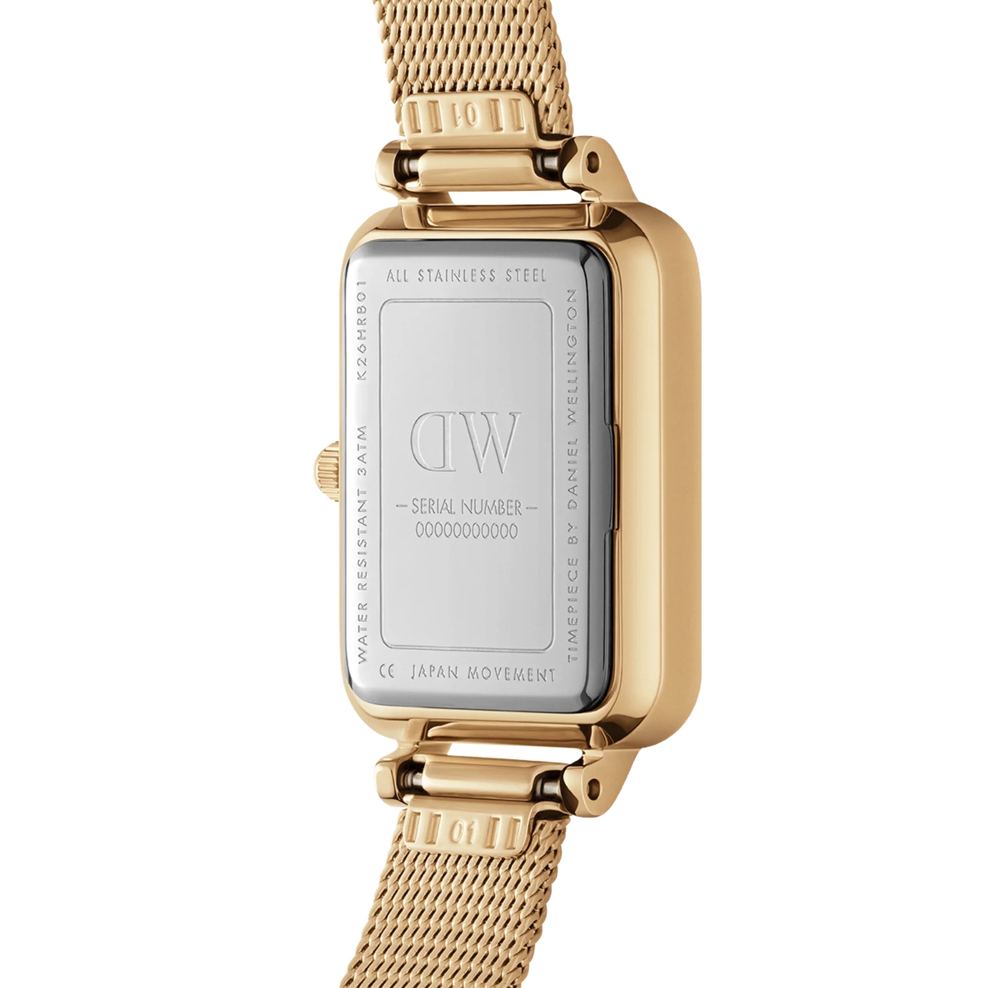 Daniel Wellington Quadro 20mm Mother of Pearl Dial Steel Ladies Quartz Watch DW00100668