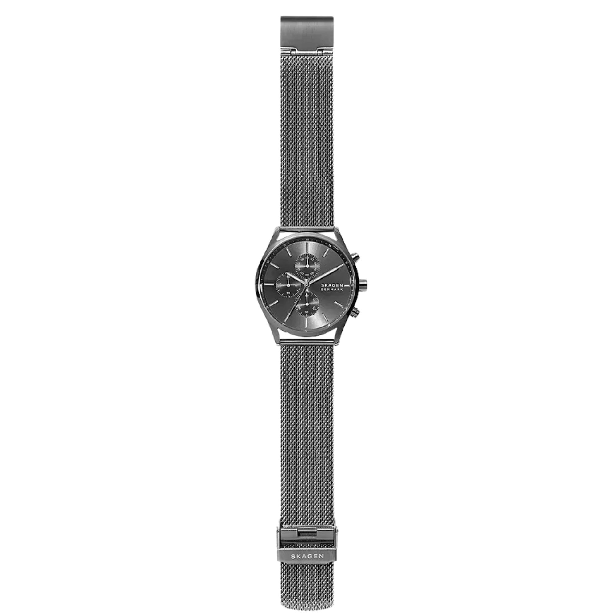 Skagen Holst Chronograph Charcoal Steel Mesh Strap Charcoal Dial Men’s Watch SKW6608