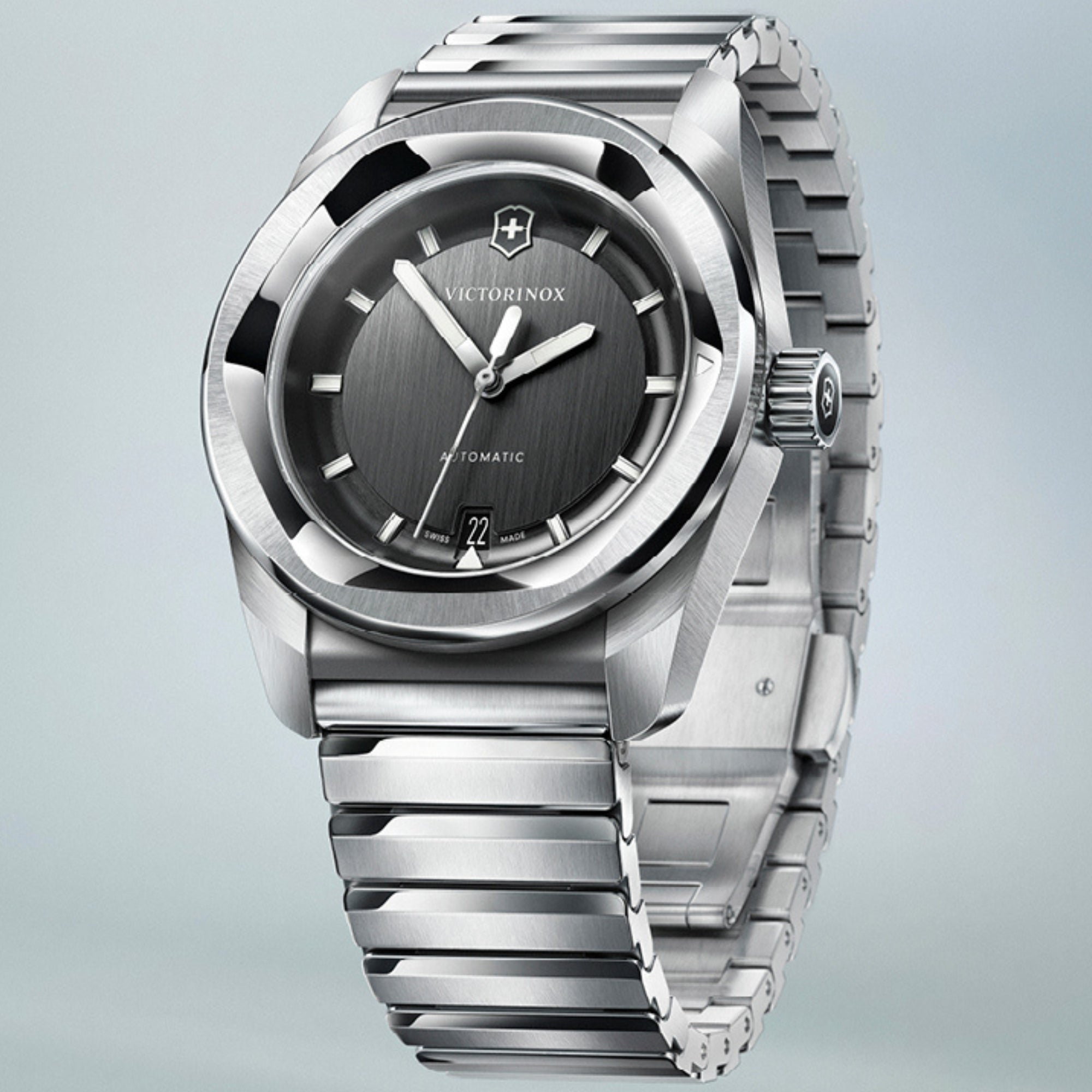 Victorinox Concept One 39mm Black Dial Steel Mens Automatic Watch 242059