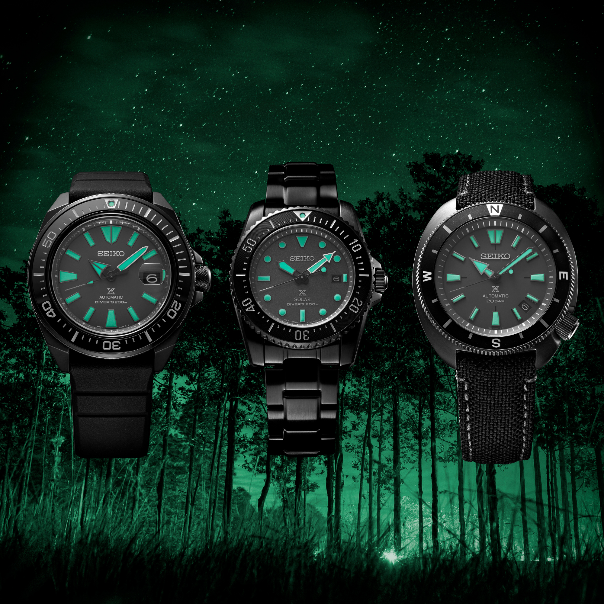 Seiko Prospex Black Series 'Night Vision' King Samurai Automatic Limited Edition Watch SRPH97K1