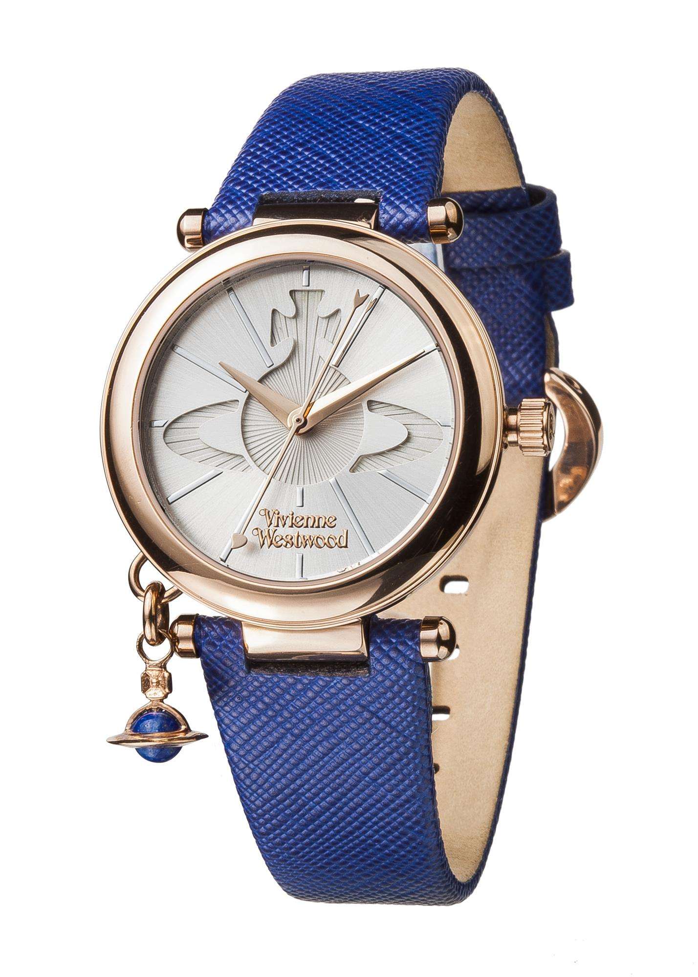 Vivienne Westwood Orb II Charm Blue Silver Dial Ladies’ Watch VV006RSBL - WatchNation