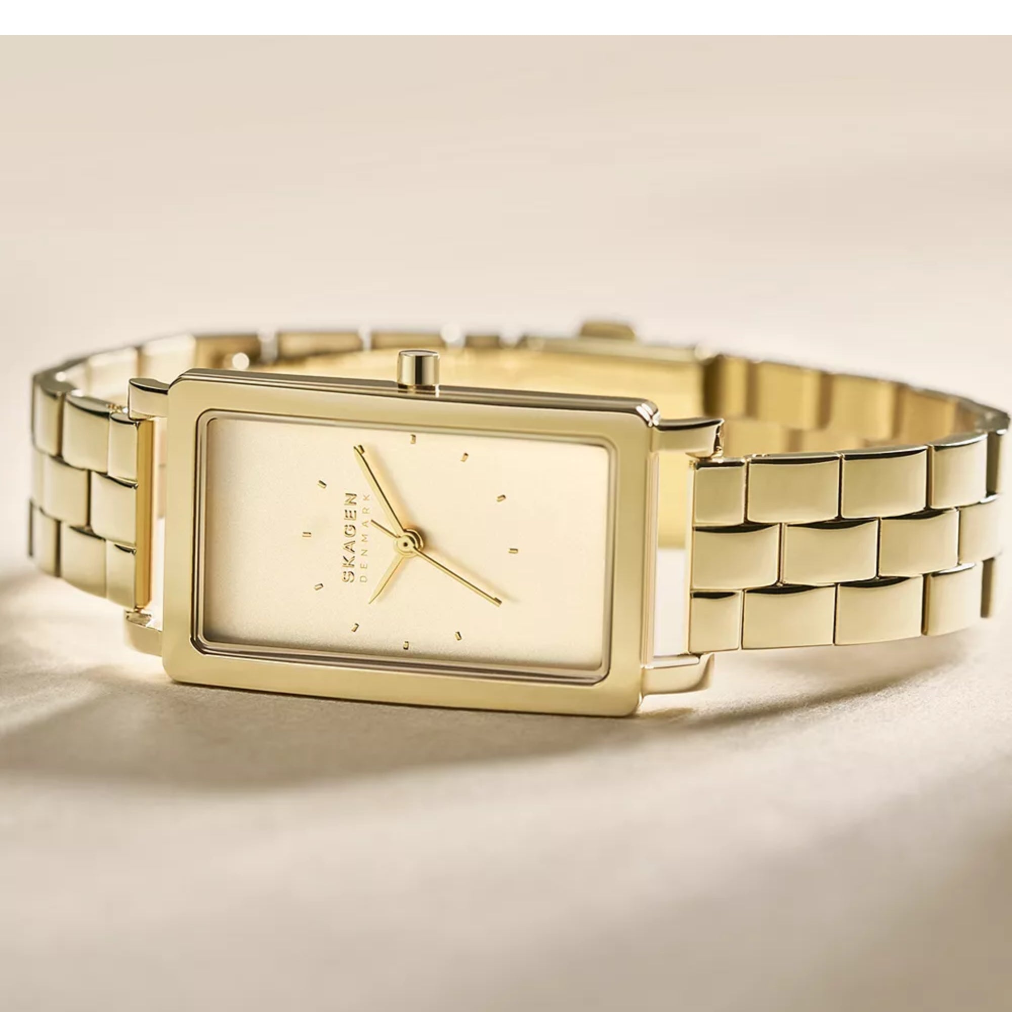 Skagen Hagen Lille Quartz Gold Dial Steel Strap Women's Watch SKW3098