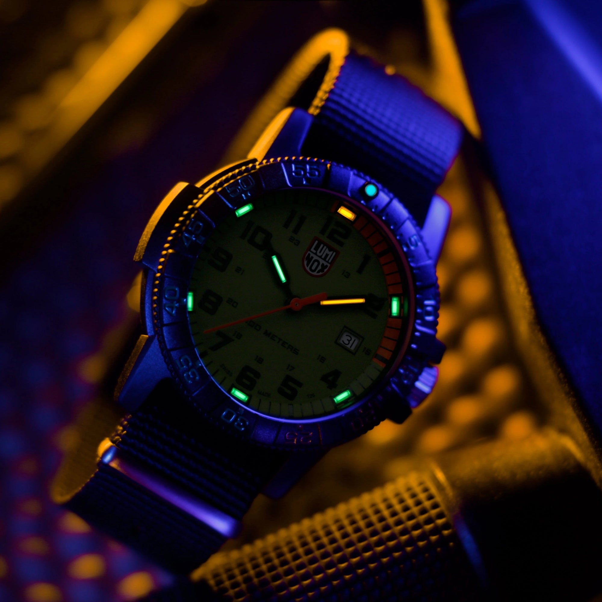 Luminox Meeresschildkröte Riese 0320 Serie Grünes Zifferblatt Herren Uhr XS.0337