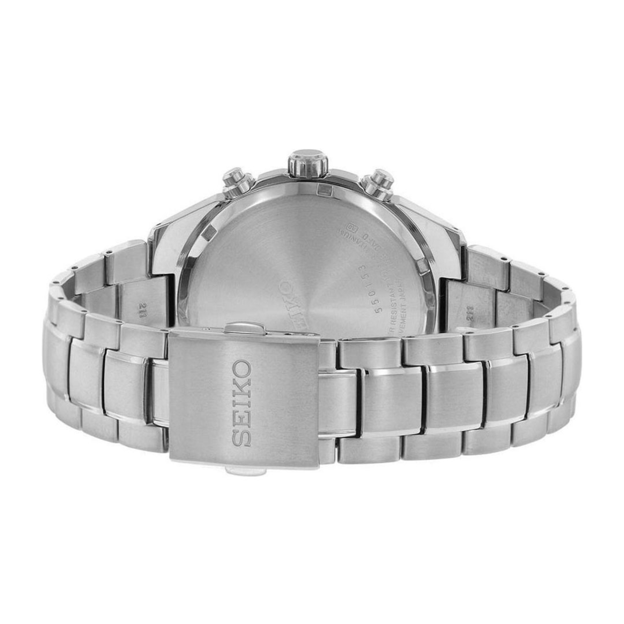 Seiko Conceptual Solar Quartz Black Chronograph Dial Steel Bracelet Men's Watch SSC803P1