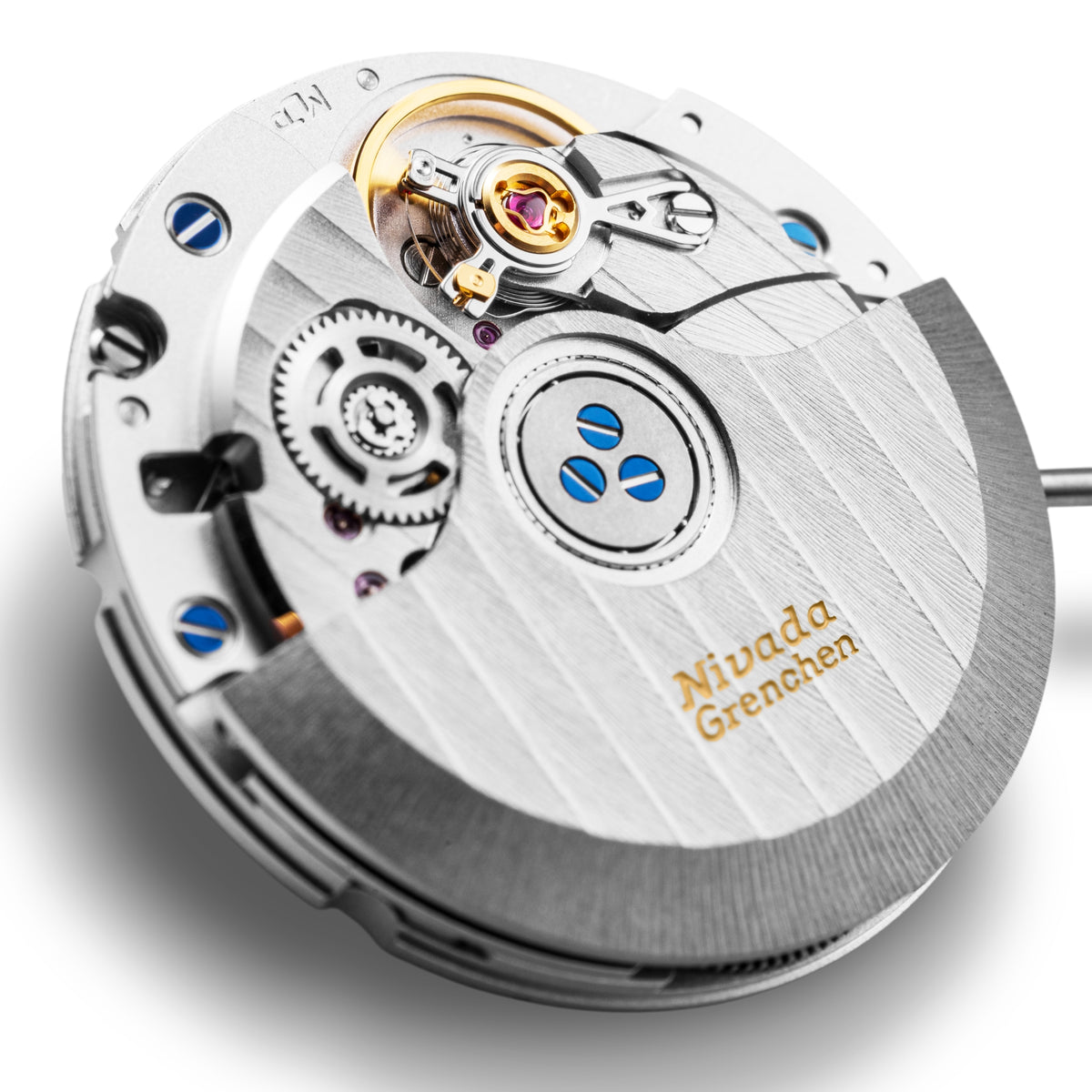 Nivada Grenchen F77 MK2 100 Years Edition 38mm Ice Agate Dial Rubber Mens Automatic Watch 68061A77-DR