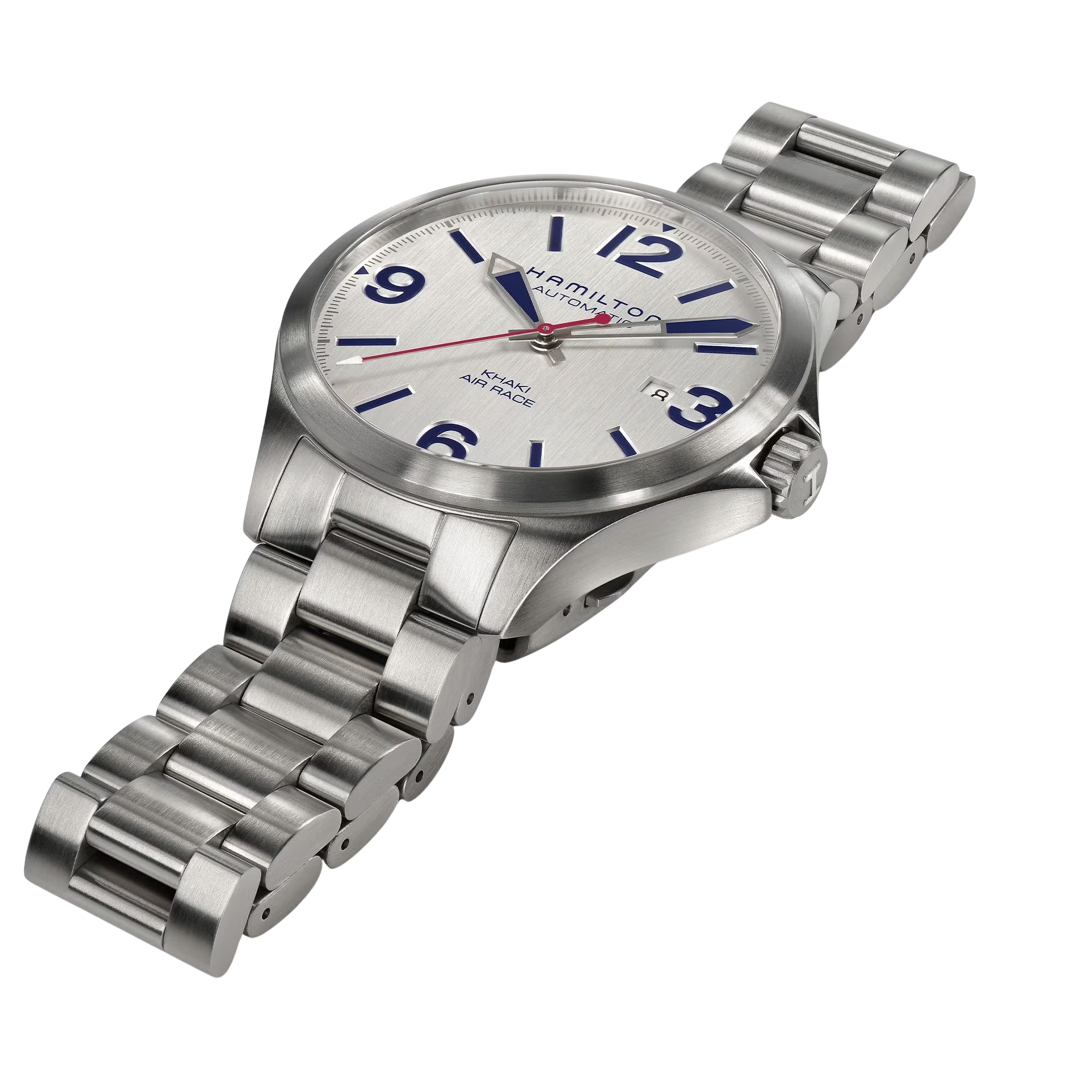 Hamilton Khaki Aviation 42mm Red Bull Air Race Silver Dial Steel Mens Watch H76525151