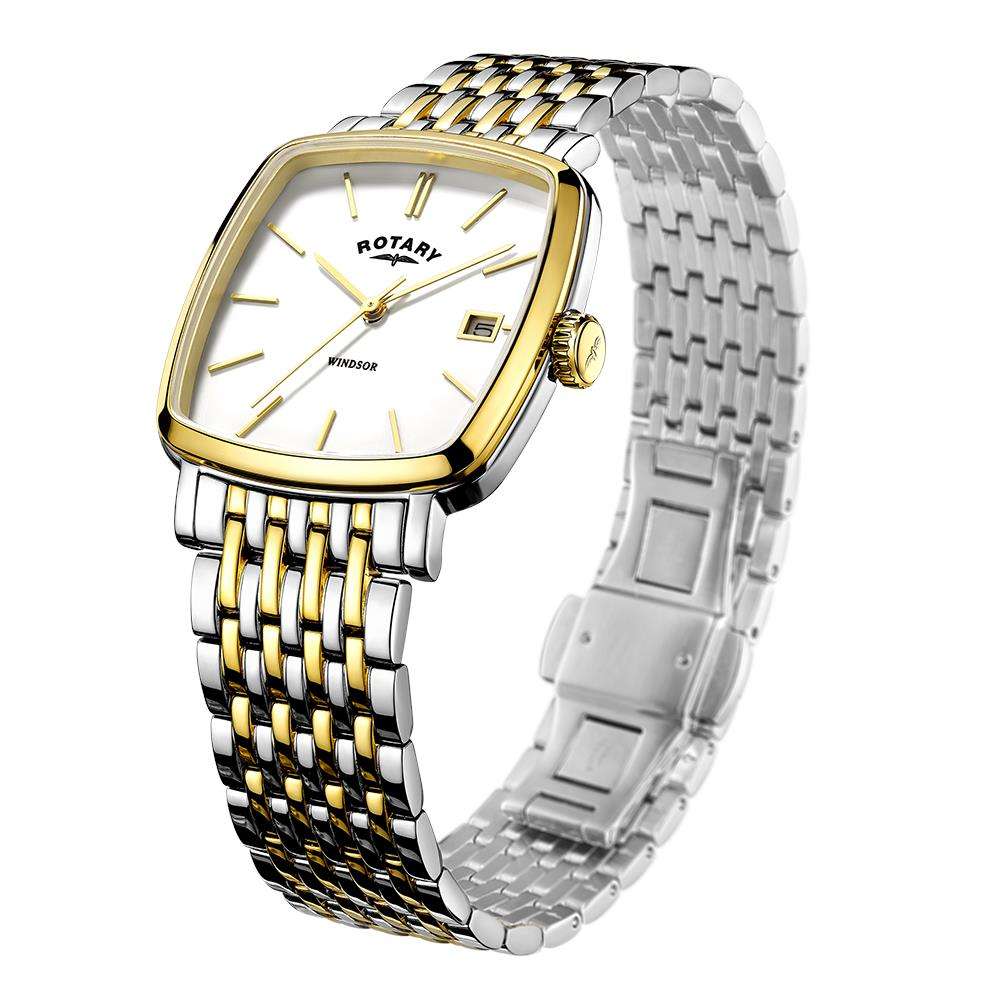 Rotary Windsor Two-Tone Men’s Cushion Watch
