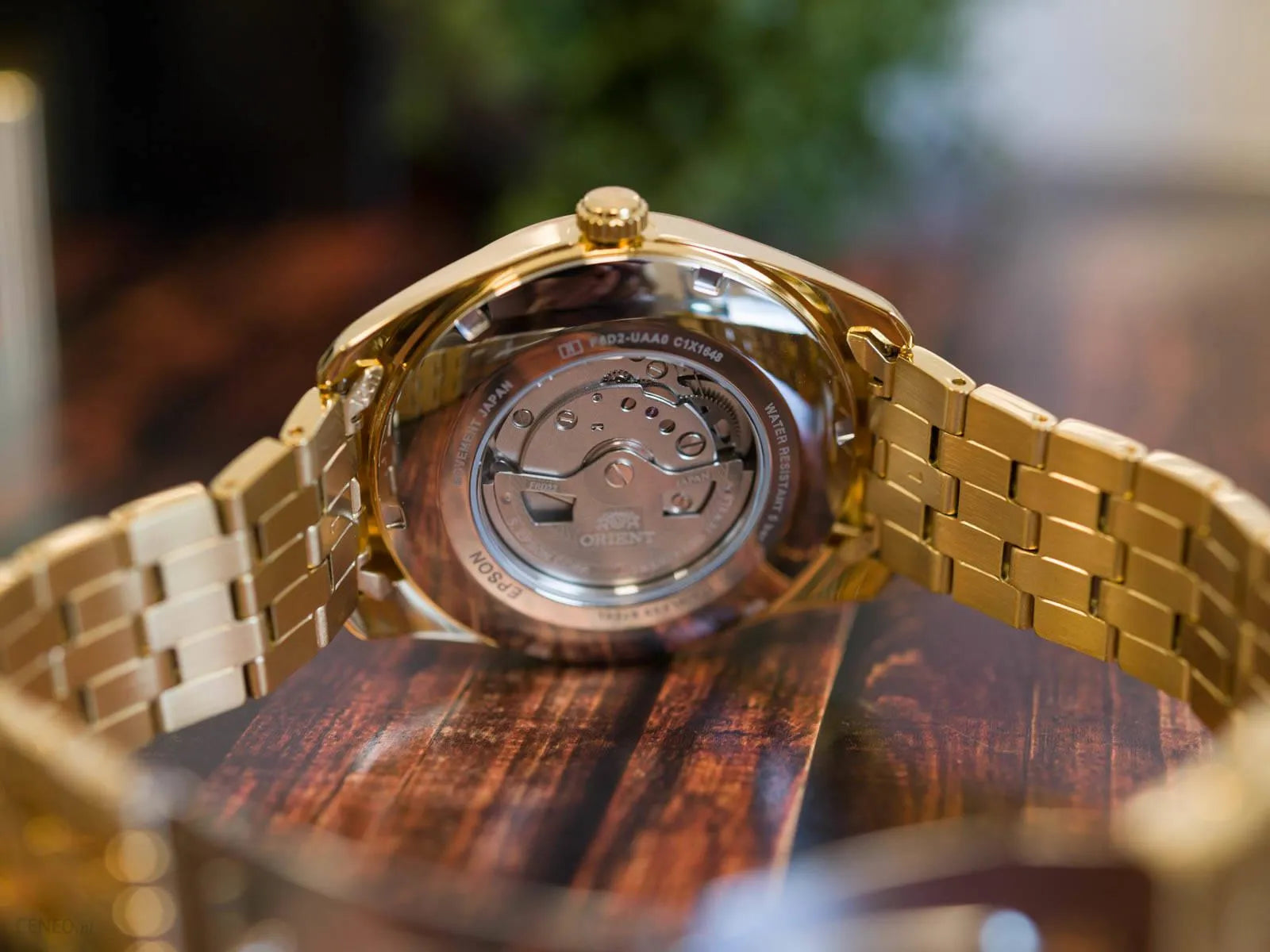 Orient Multi-Year Calendar Mechanical Gold Dial PVD Plated Stainless Steel Bracelet Men’s Watch RA-BA0001G10B
