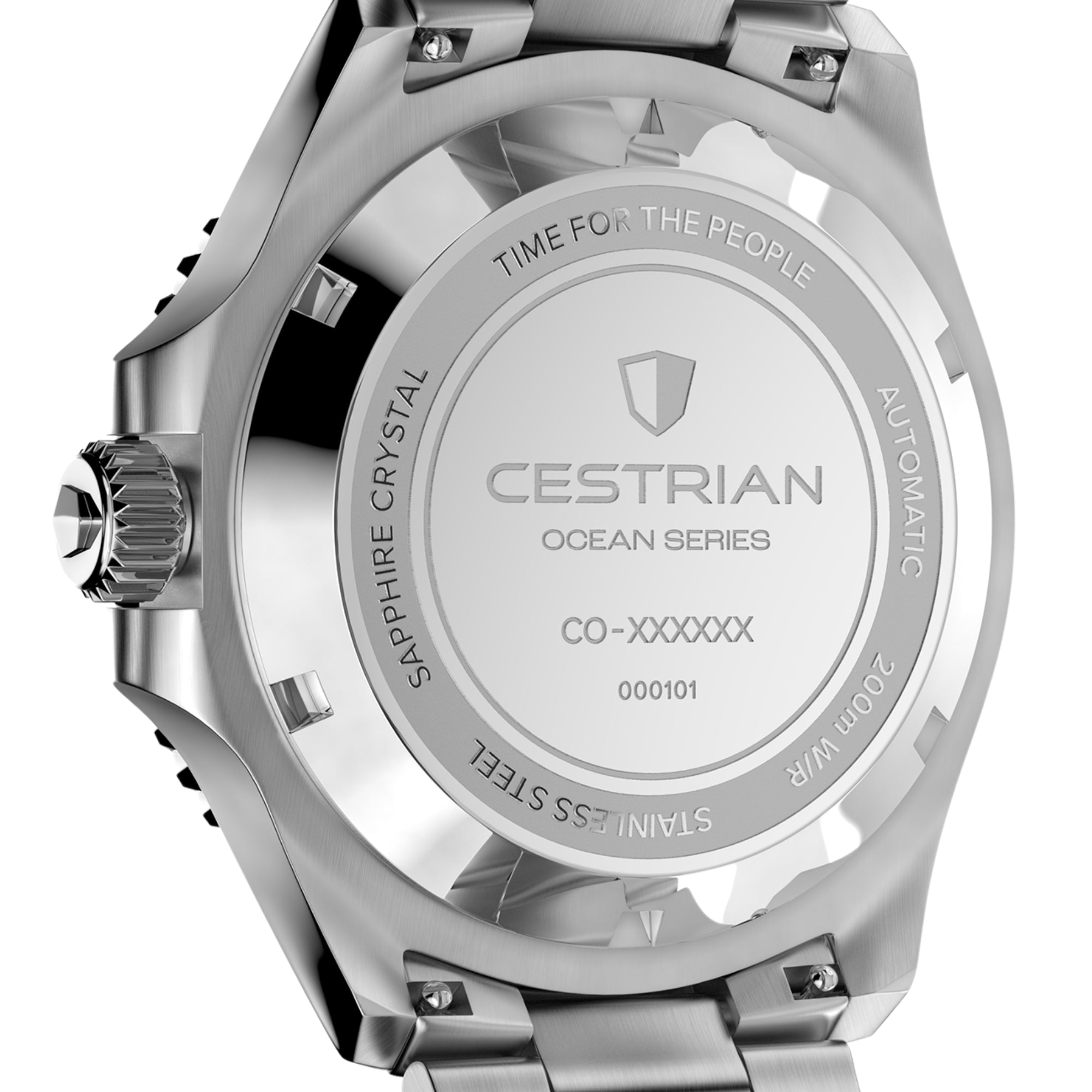 Cestrian Ocean Series Green Fumé Dial Steel Bracelet Automatic GMT Men's Watch CO-BGS001