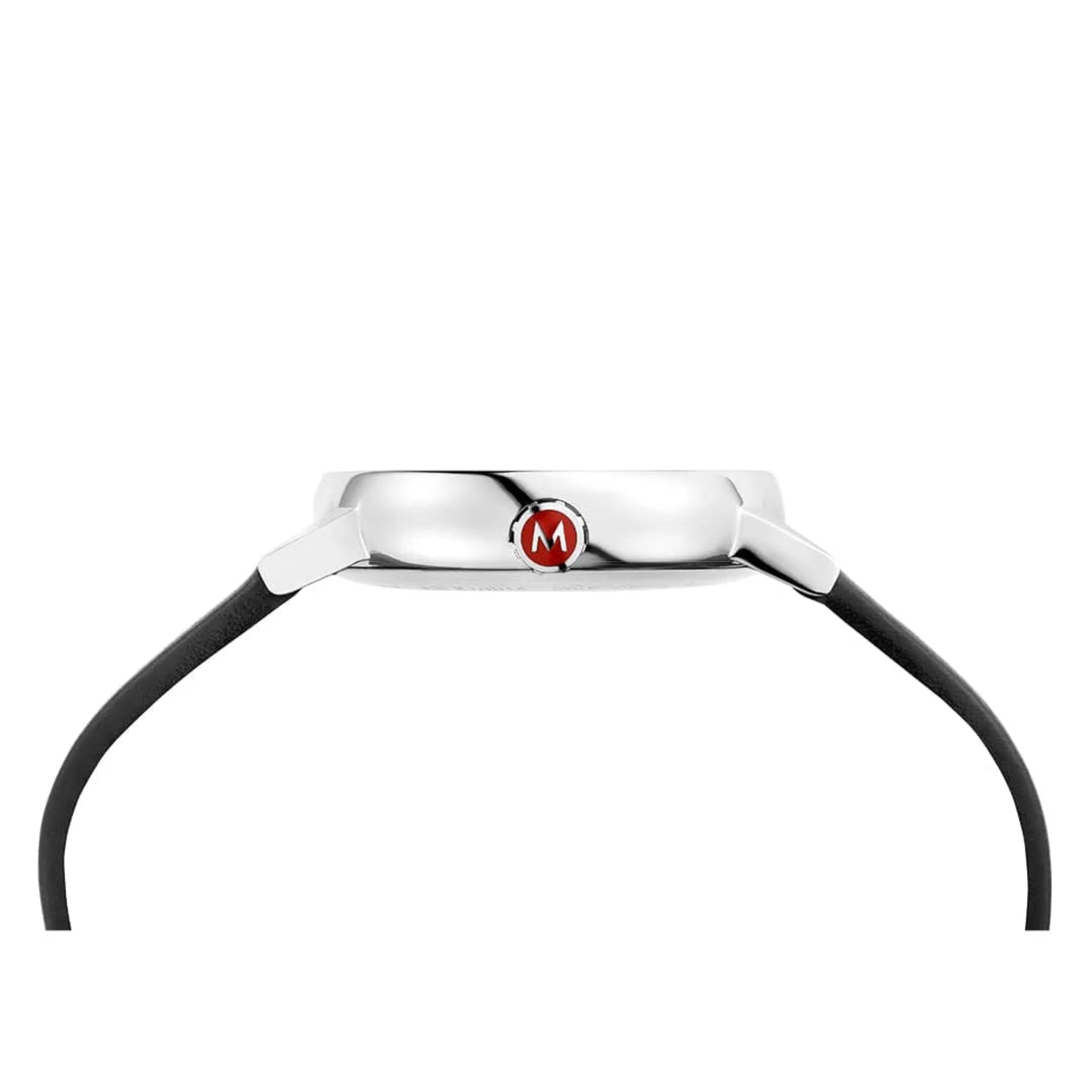 Montre quartz Mondaine Evo2 35mm cadran blanc bracelet cuir MSE.35110.LBV