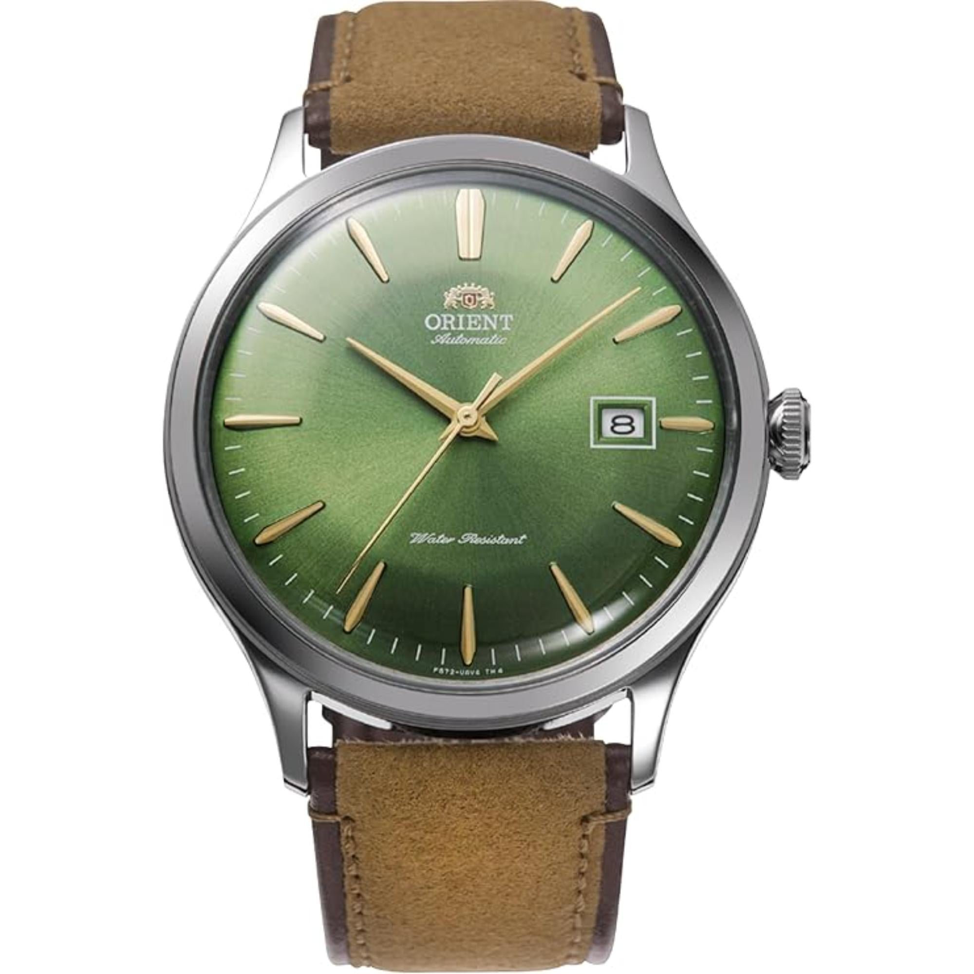Orient Bambino Automatic Leather Strap Green Dial Men’s Watch RA-AC0P01E10B
