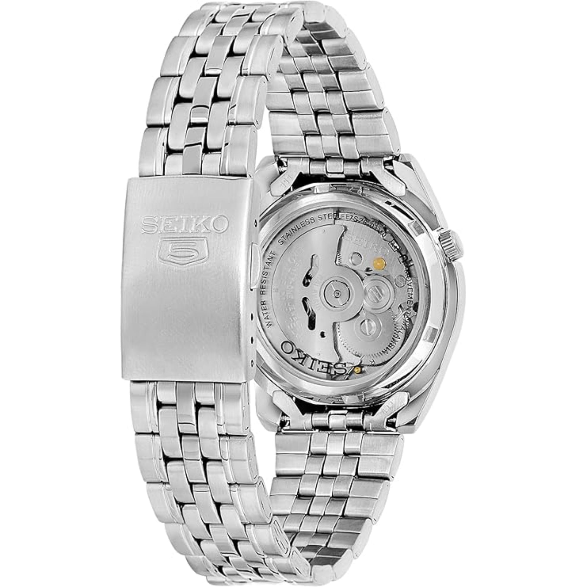 Seiko 5 Automatic Black Dial Stainless Steel Men's Watch SNK375K1