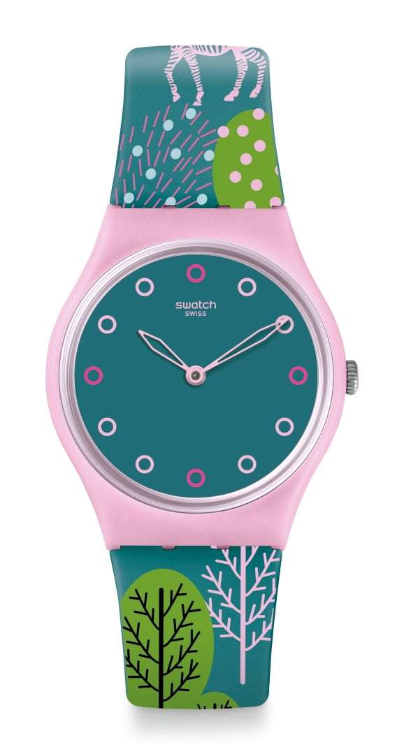 Swatch Hwange Floral Blue Dial Unisex Watch GP152