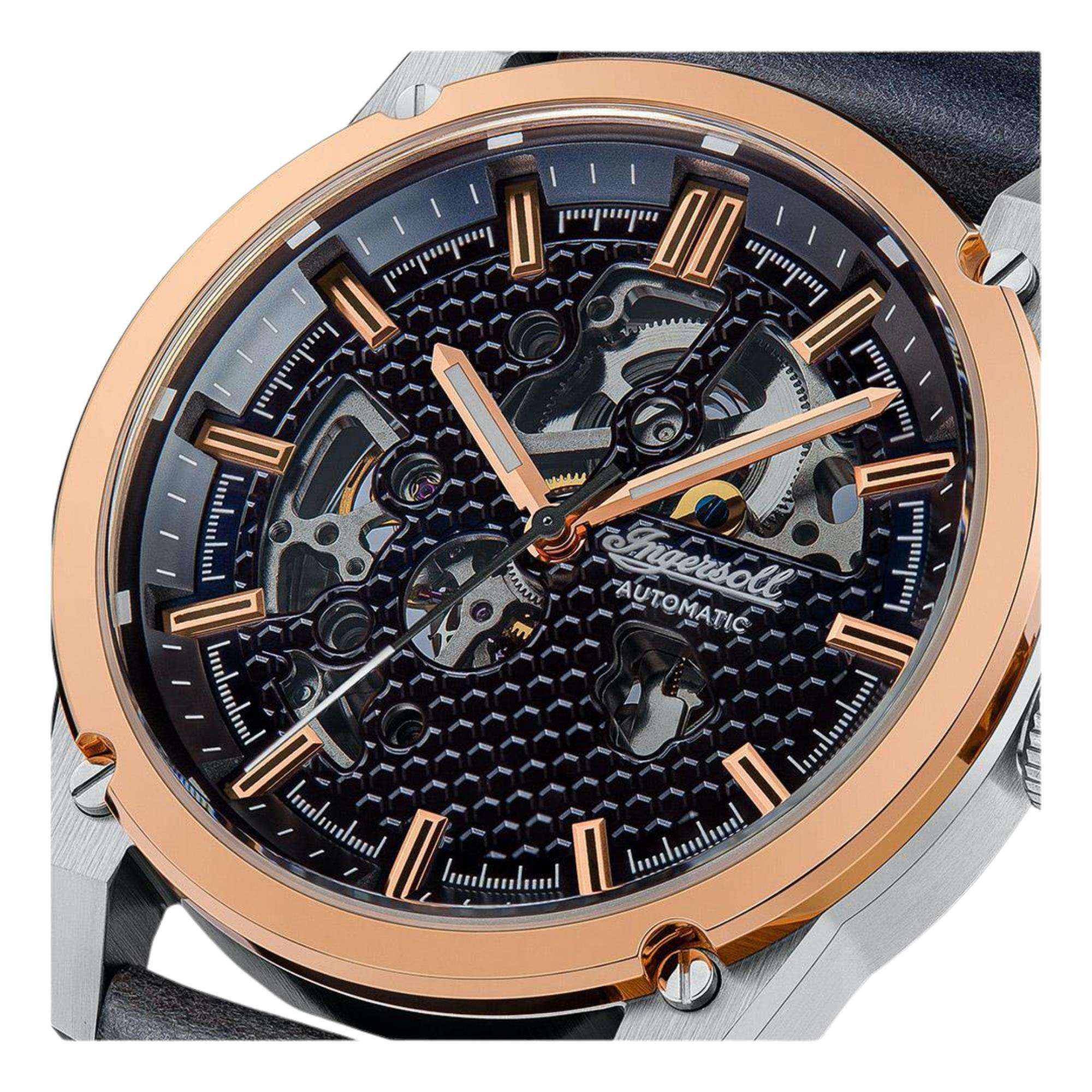 Ingersoll ‘The Carroll’ Blue Dial Leather Strap Men’s Watch I11602