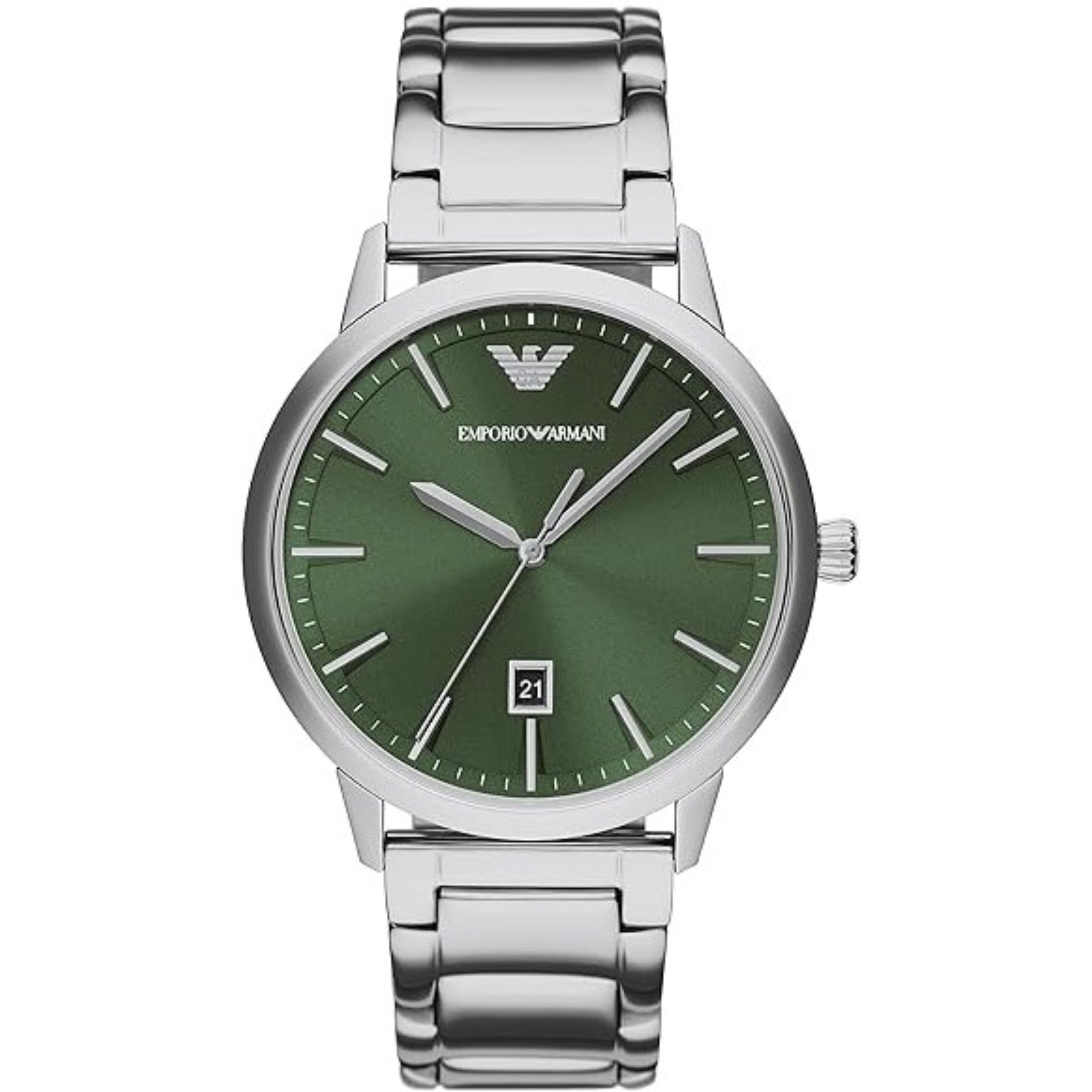 Emporio Armani Quartz Green Dial Steel Strap Men’s Watch AR11575