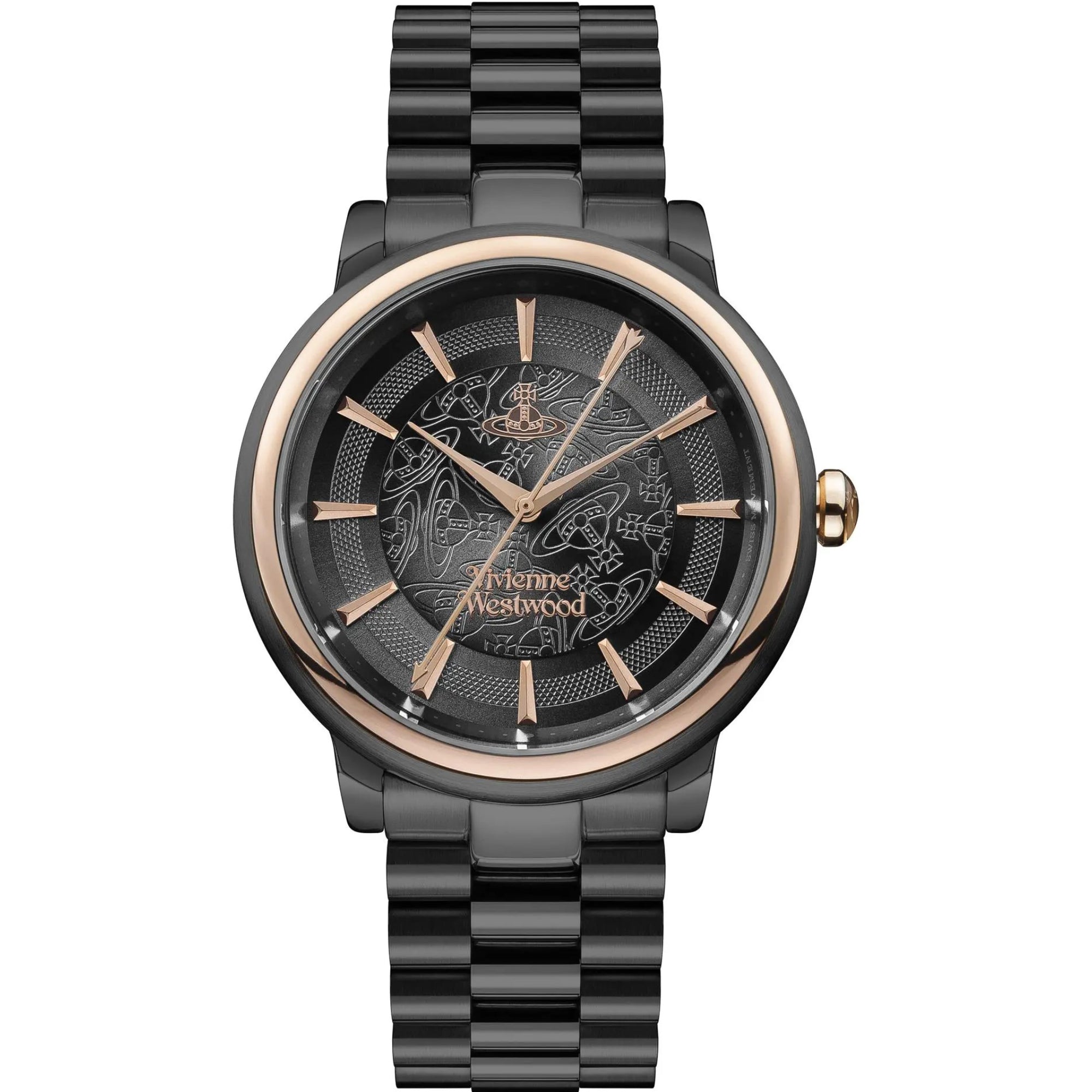 Vivienne Westwood Shoreditch Black Rose Gold Ladies' Watch VV196GNGN