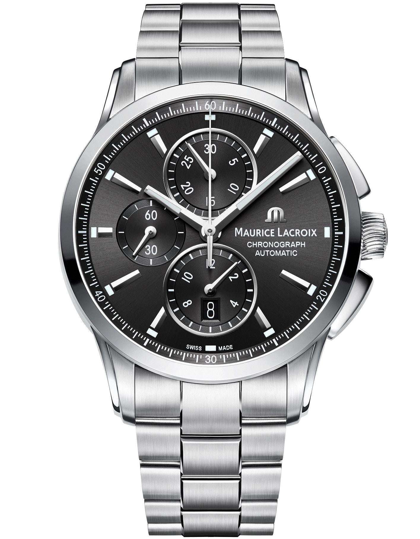 Maurice Lacroix Pontos Black Dial Stainless Steel Automatic Men’s Chronograph