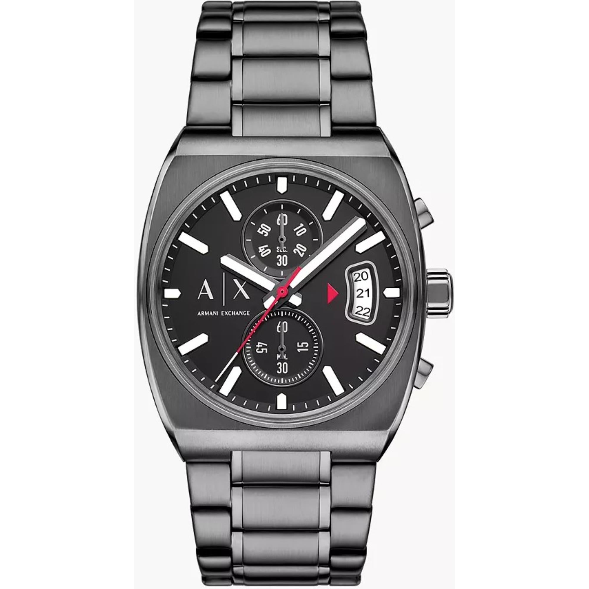 Armani Exchange Oliver Chronograph Quartz Black Dial Steel Strap Men's Watch AX2823