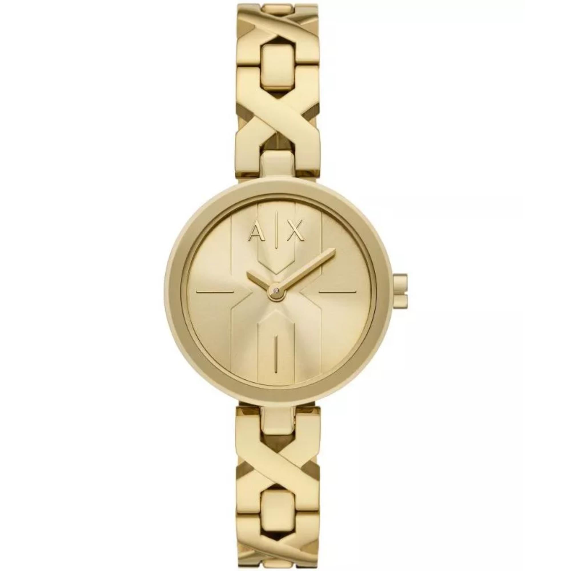 Armani Exchange Ava Quartz Gold Dial Steel Strap Women's Watch AX5831