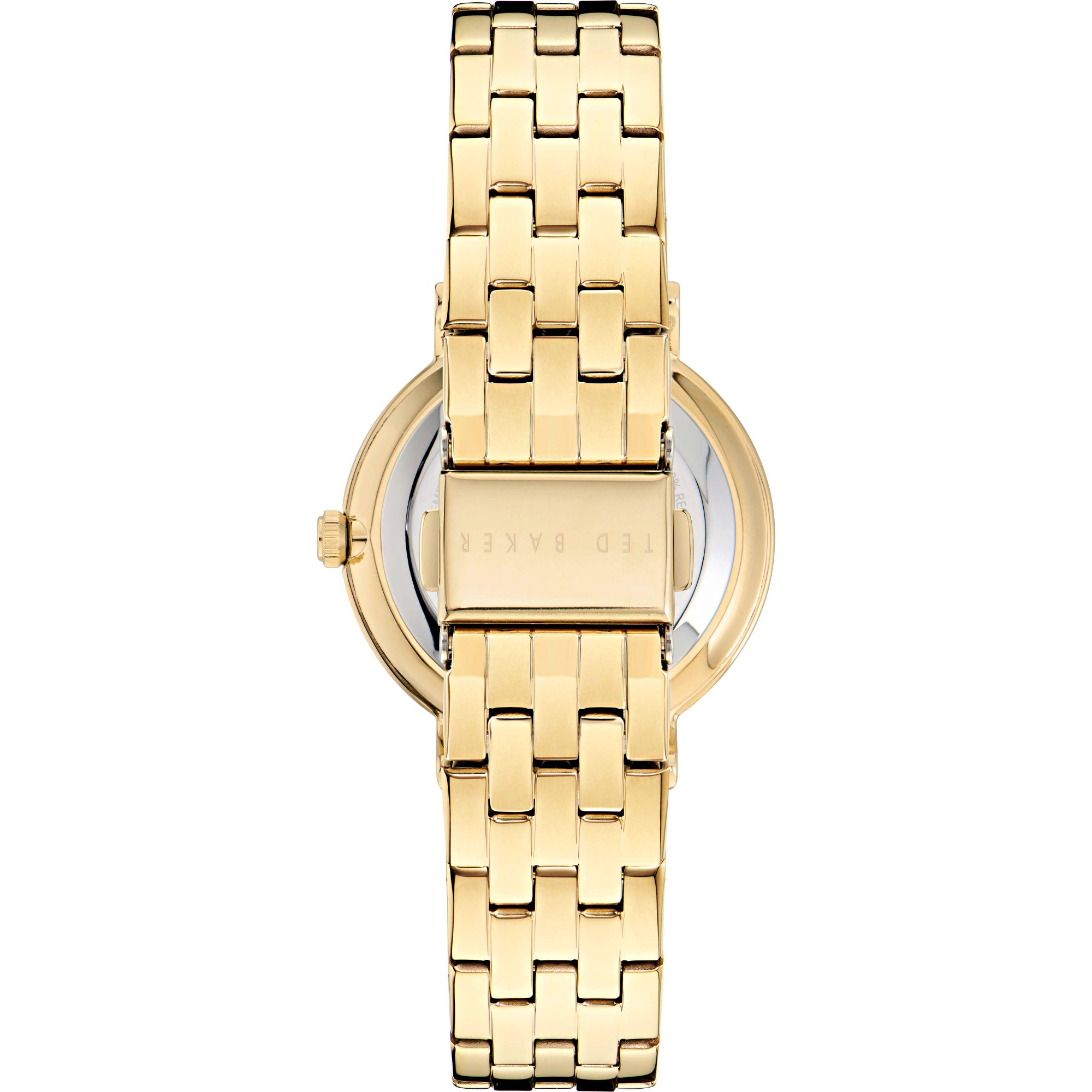 Ted Baker Ladies Multifunction Gold-Tone Stainless Steel Silver Dial Watch BKPPHF309